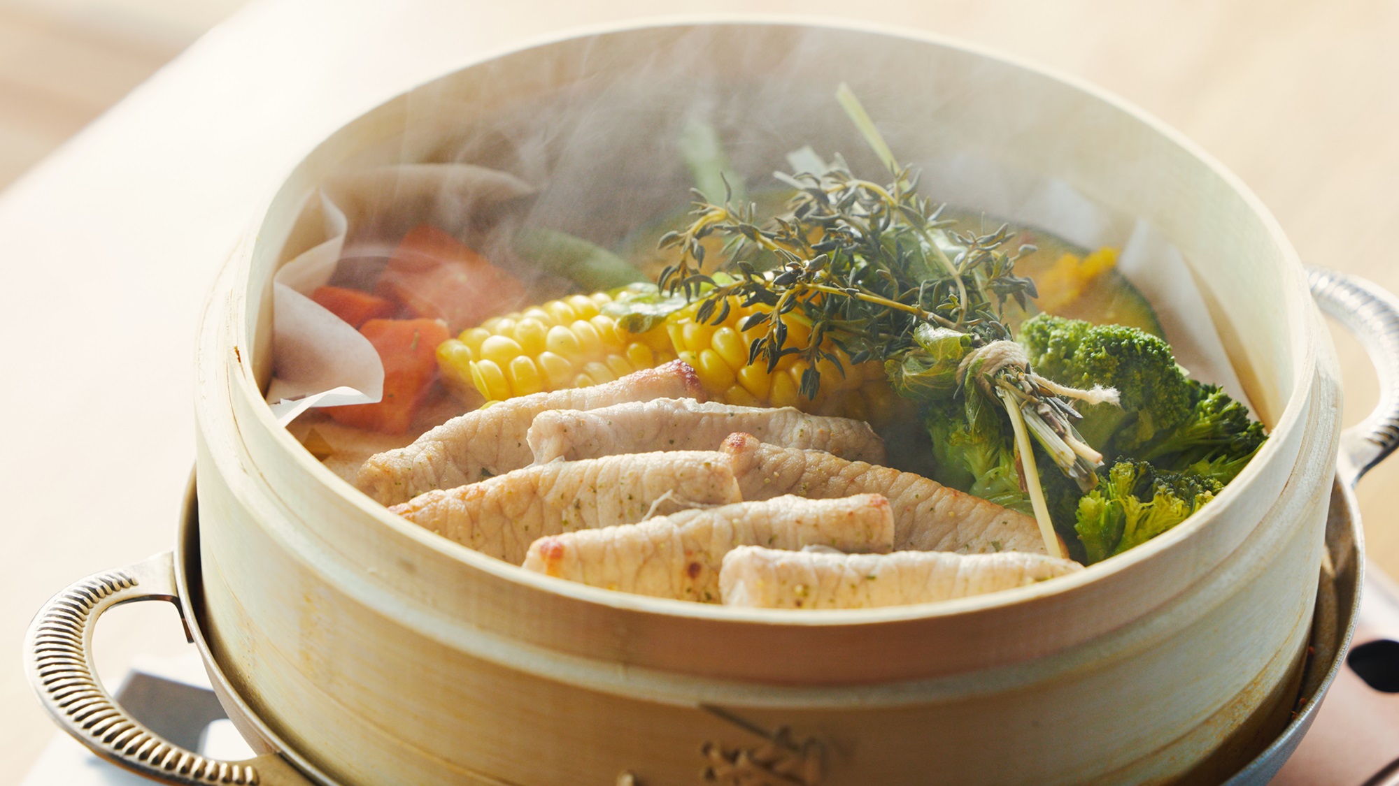 【ご夕食】ハーブ蒸し