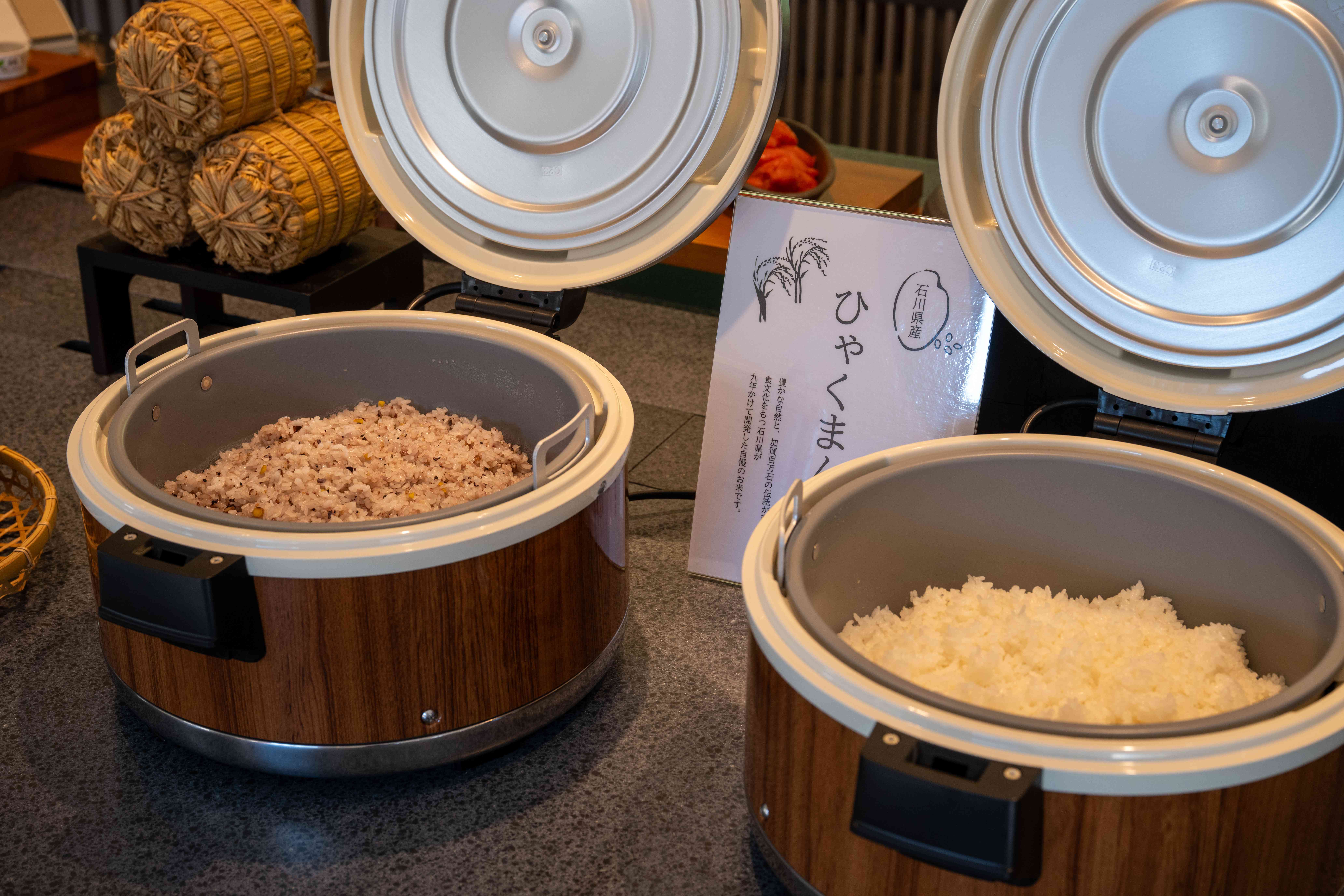 夕食ビュッフェ　石川県産のお米にこだわりました。