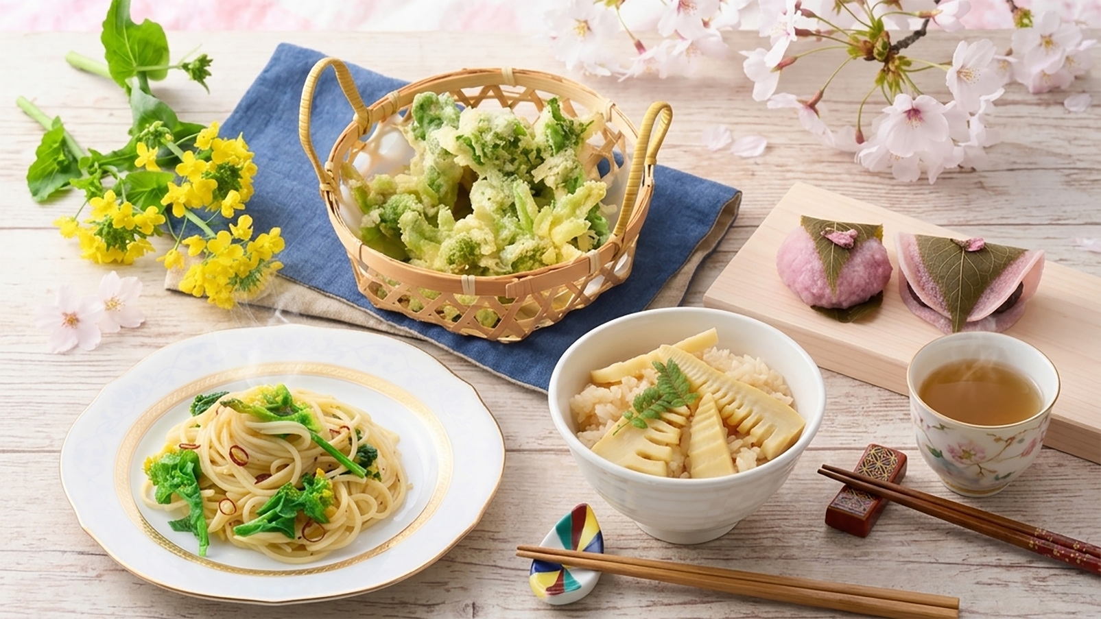 【春季限定】揚げたて桜えびかき揚げと生まぐろ握り！80種超の豪華ビュッフェを堪能。春の夕朝食付ステイ