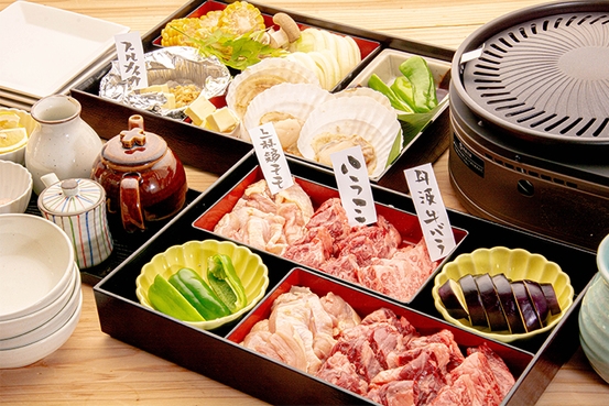 【直火焼きプラン 和-NAGOMI-】手軽に楽しむ！定番ＢＢＱセット
