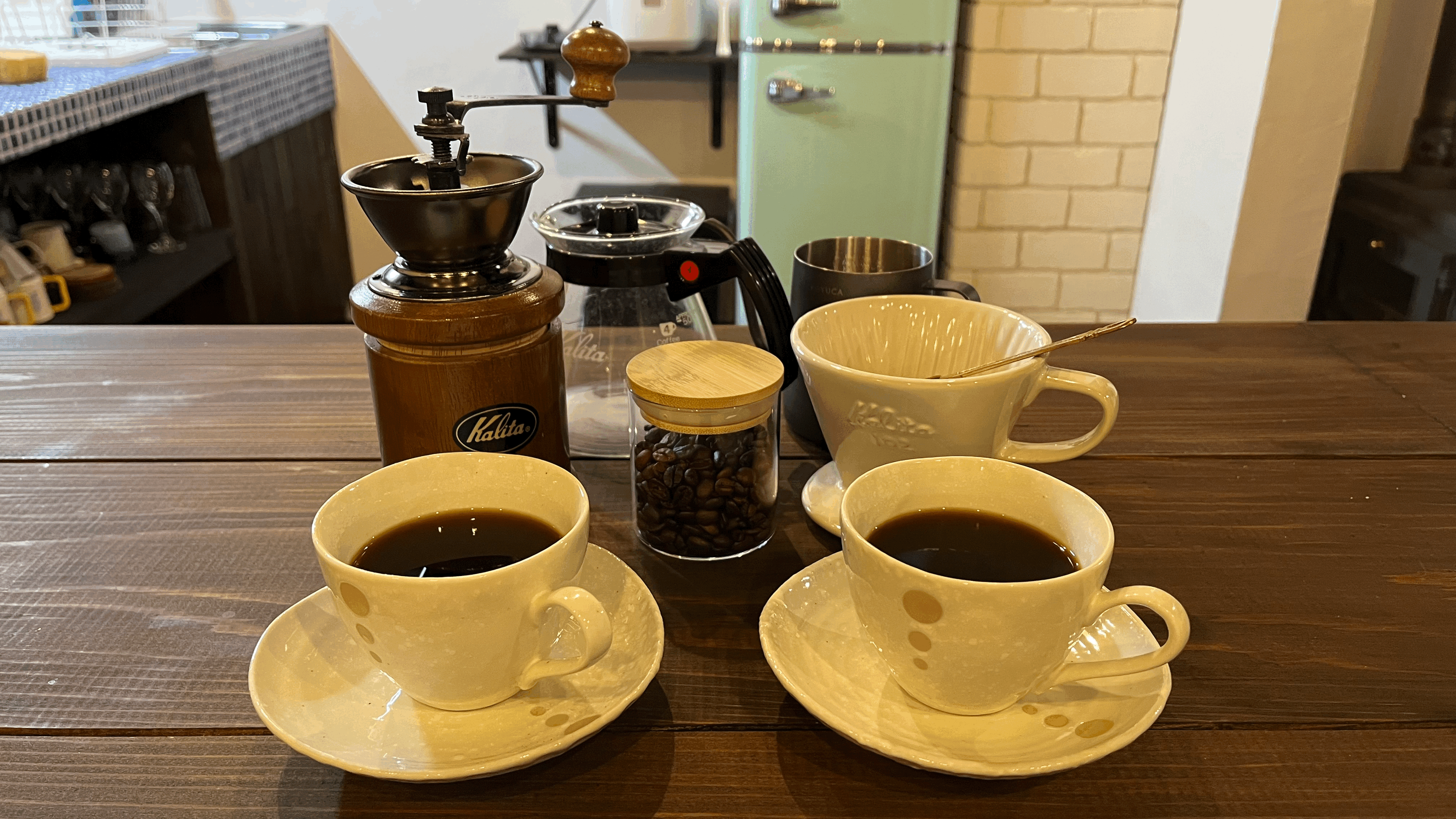 ゆったりとカフェタイム楽しみたい方にコーヒーミル&豆セットを無料でご用意♪普段使っていない方もこの機会に是非ご利用ください。