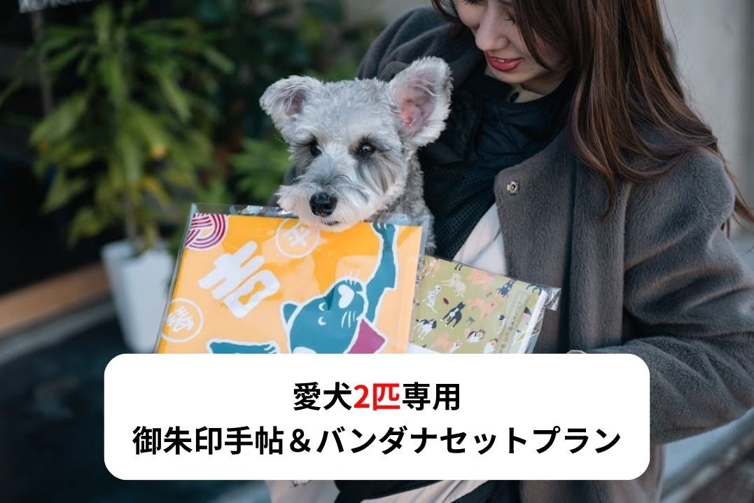 【2匹専用】素泊まり・こんぴら狗の物語を体験！御朱印手帖作り＆専用バンダナ付きプラン