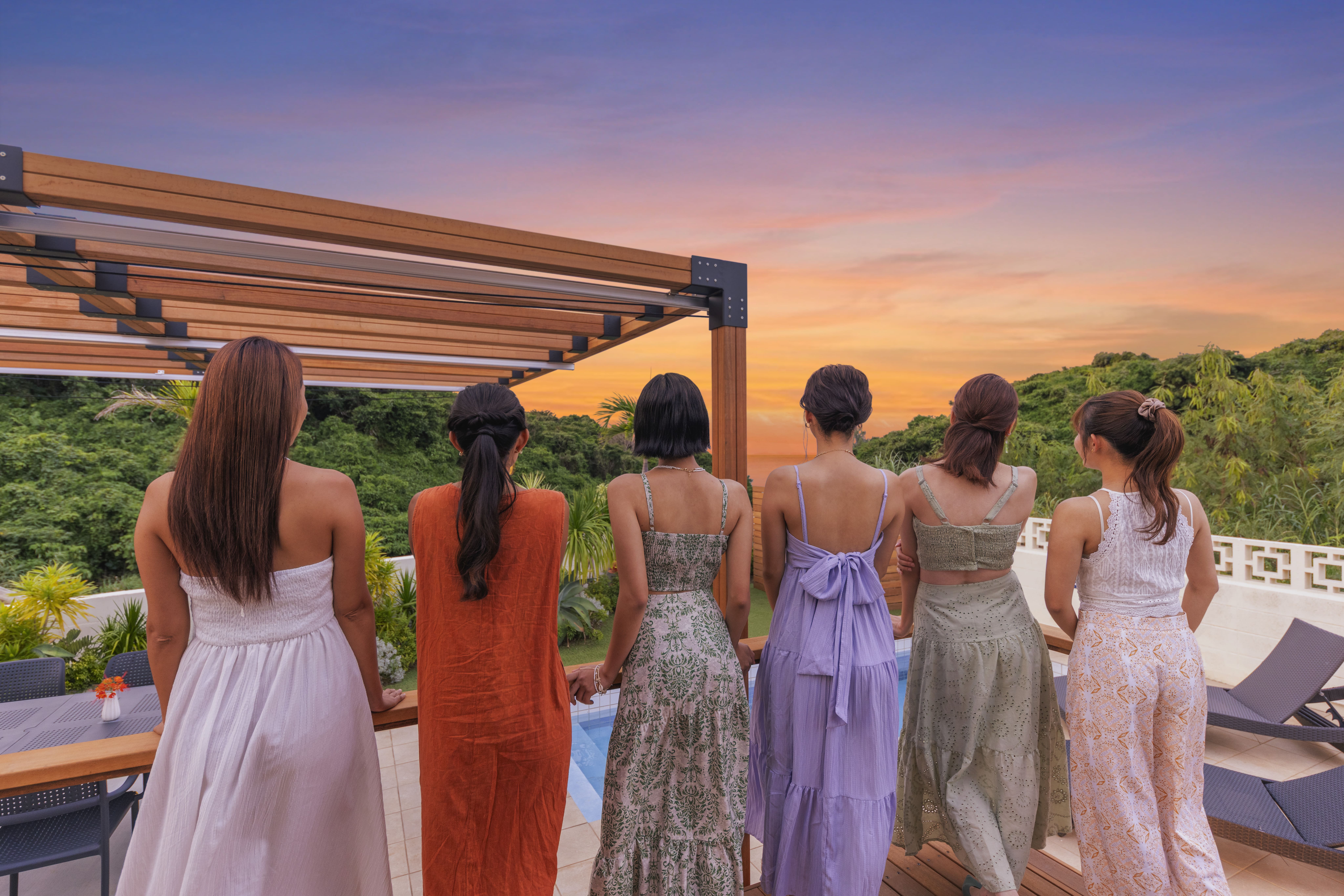 Hテラス　夕焼け