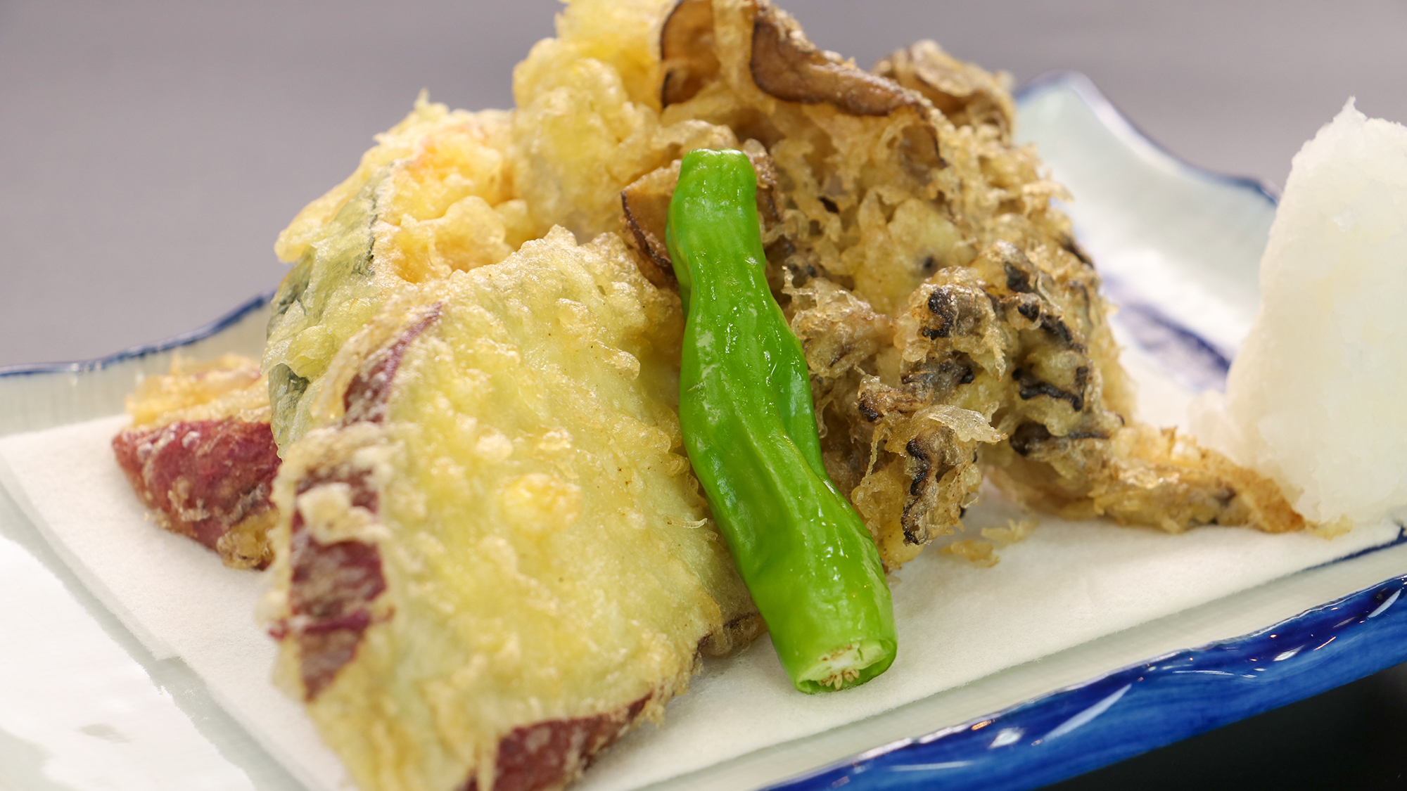 #夕食一例 旬の素材の天ぷら