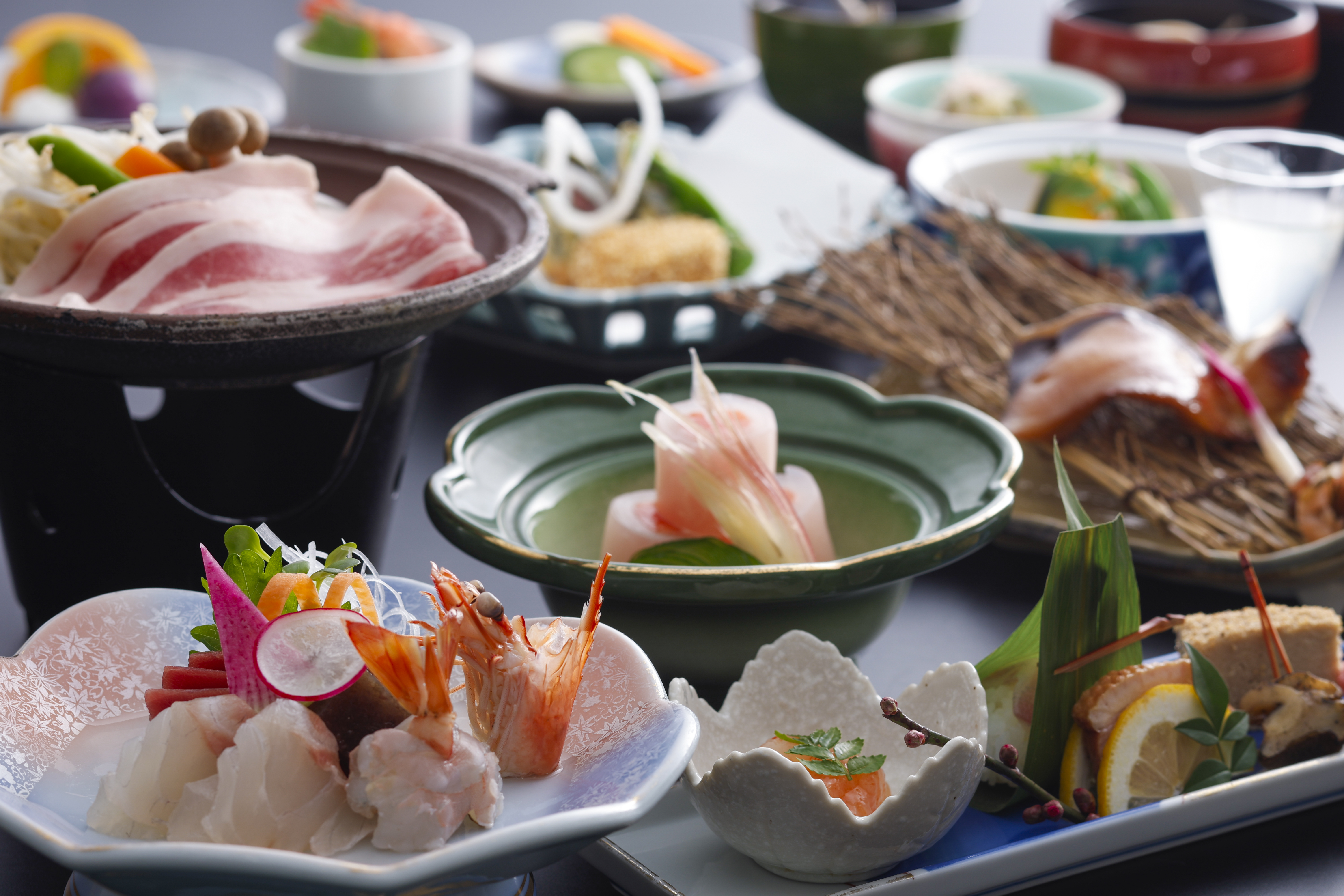 星風会席の一例　品数は少しだけ少なめ、リーズナブルなお料理プランです