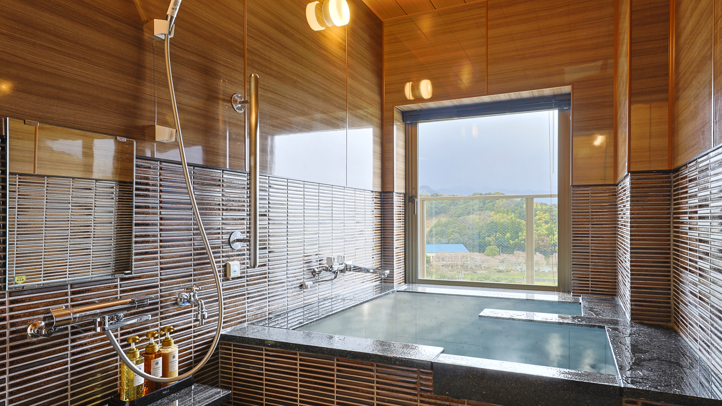 ユニバーサルデザイン特別室の温泉バス