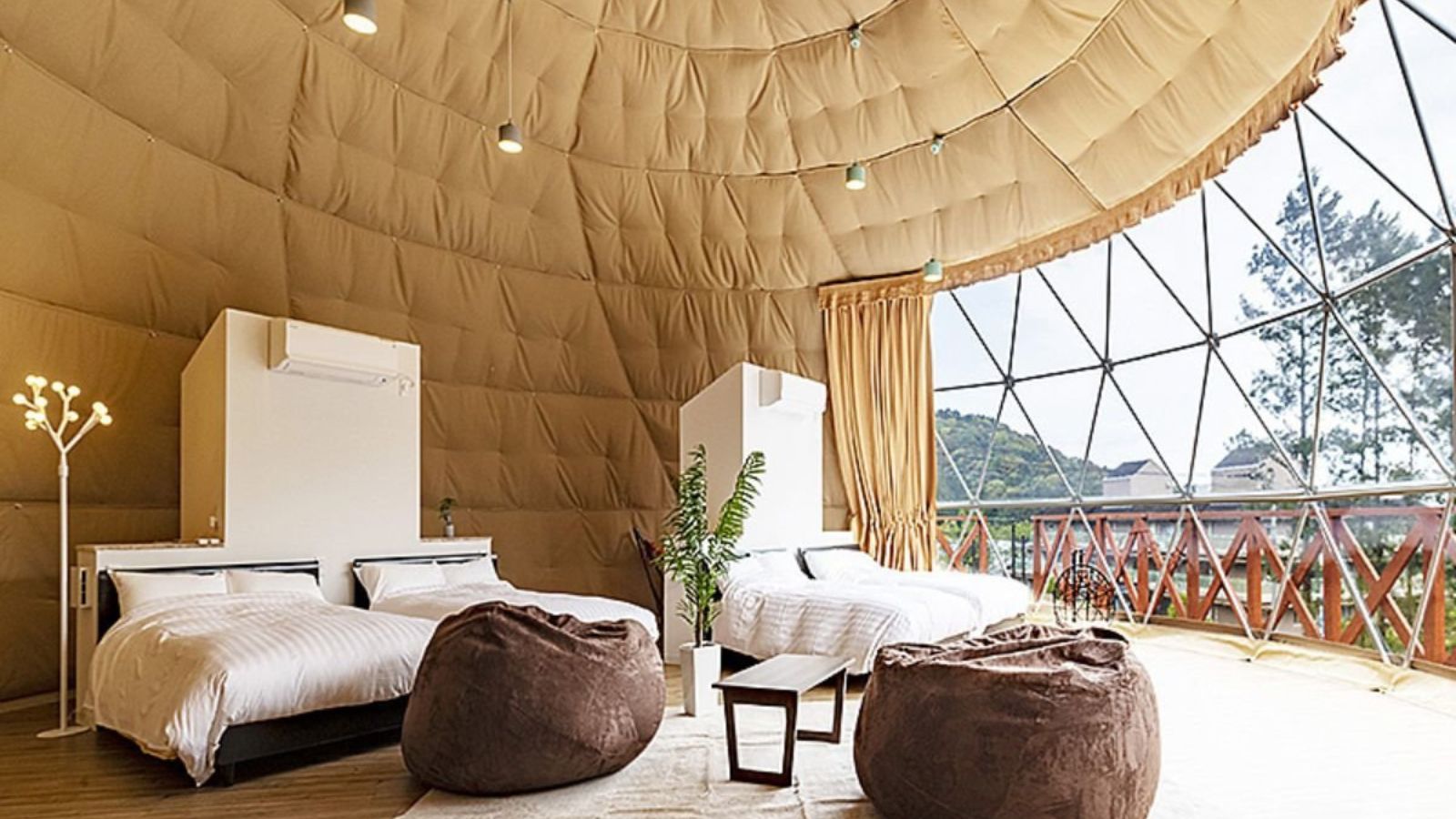 【客室内装＜ドッググランデ＞】ペット同伴可！広々10Mドームで快適な滞在