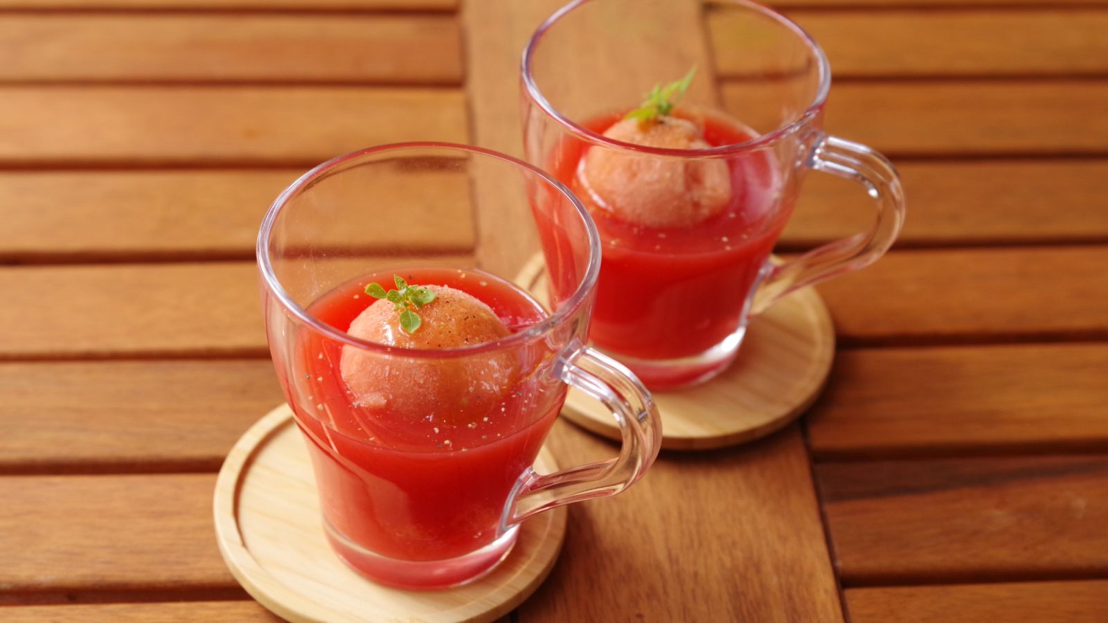 2026春　杵築産ブラッドオレンジとフルーツトマトの冷製スープ