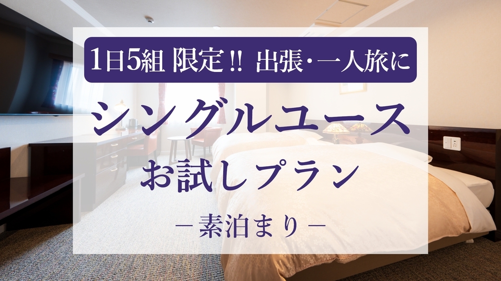 【ビジネス・一人旅】別府駅や繁華街が徒歩圏内！シングルユースお試しプラン★出張にも◎＜素泊まり＞