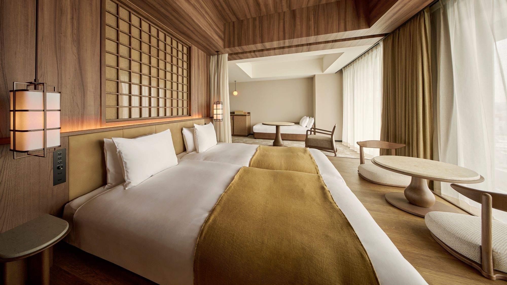 エグゼクティブフロア デラックスコーナーツイン 3名利用時　客室イメージ