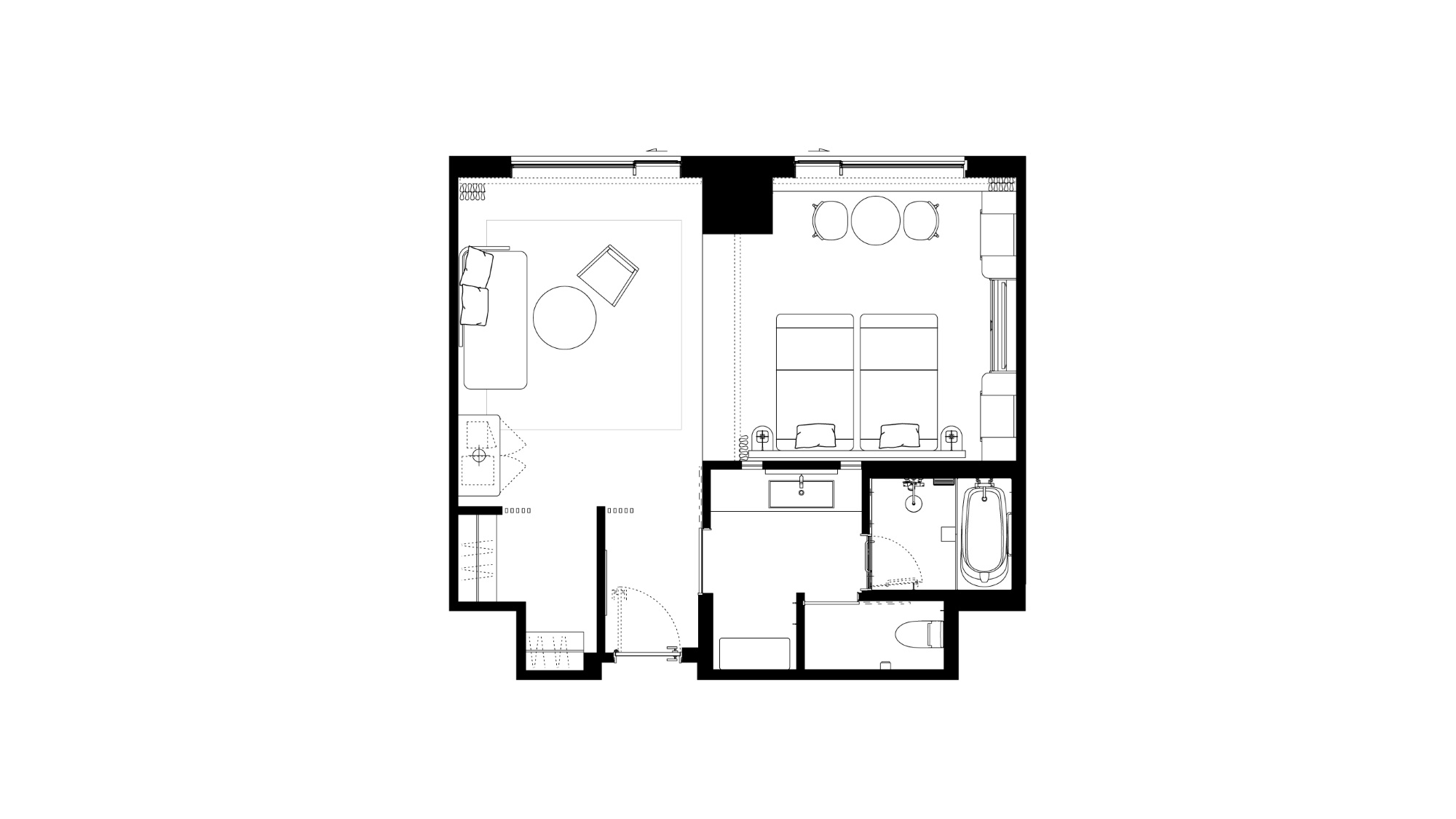 エグゼクティブフロア ジュニアスイート　客室平面図