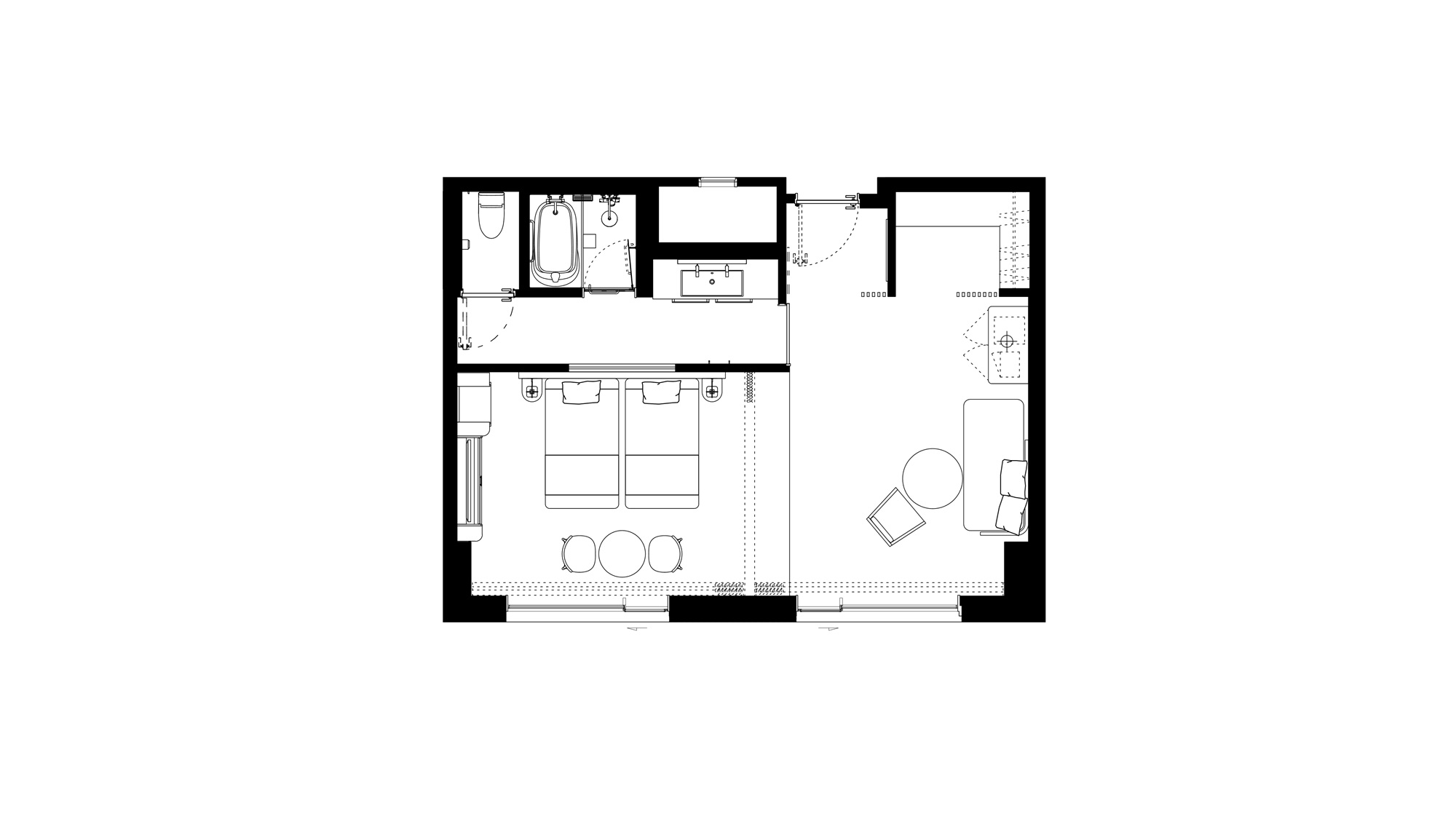 エグゼクティブフロア スイート　客室平面図（一例）