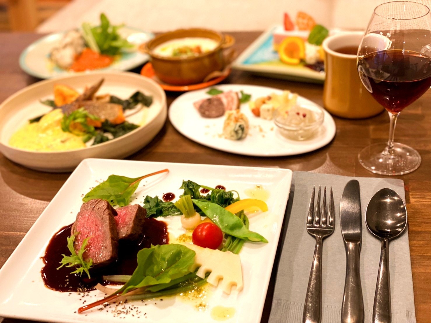 【夕食付き】ZENディナーコース＆屋外アウトドア機材付きプラン 