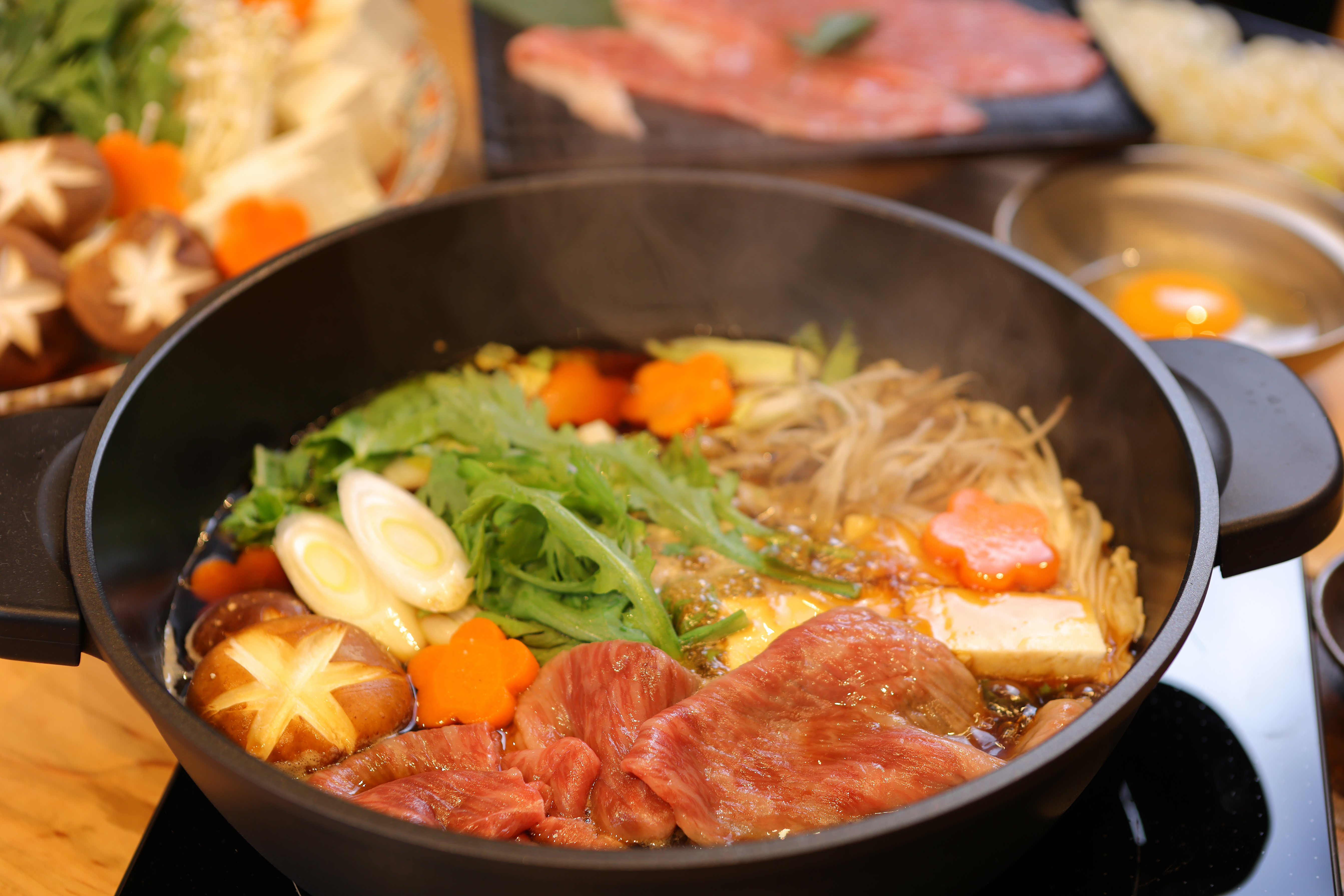 至高の味を楽しむセルフすき焼きプラン