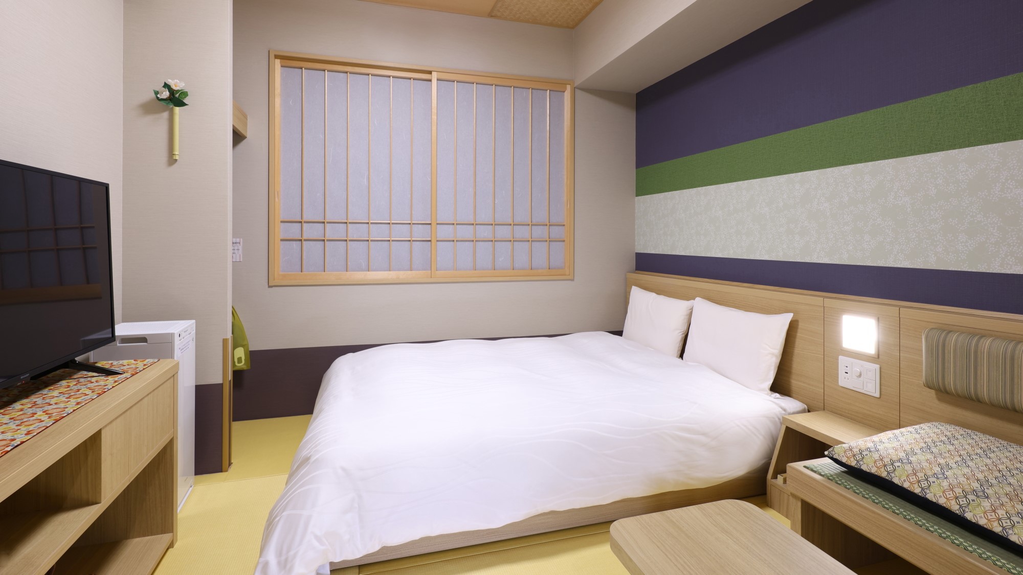 ダブルルーム（ベッドサイズ：1400×1950）16.38～16.6㎡