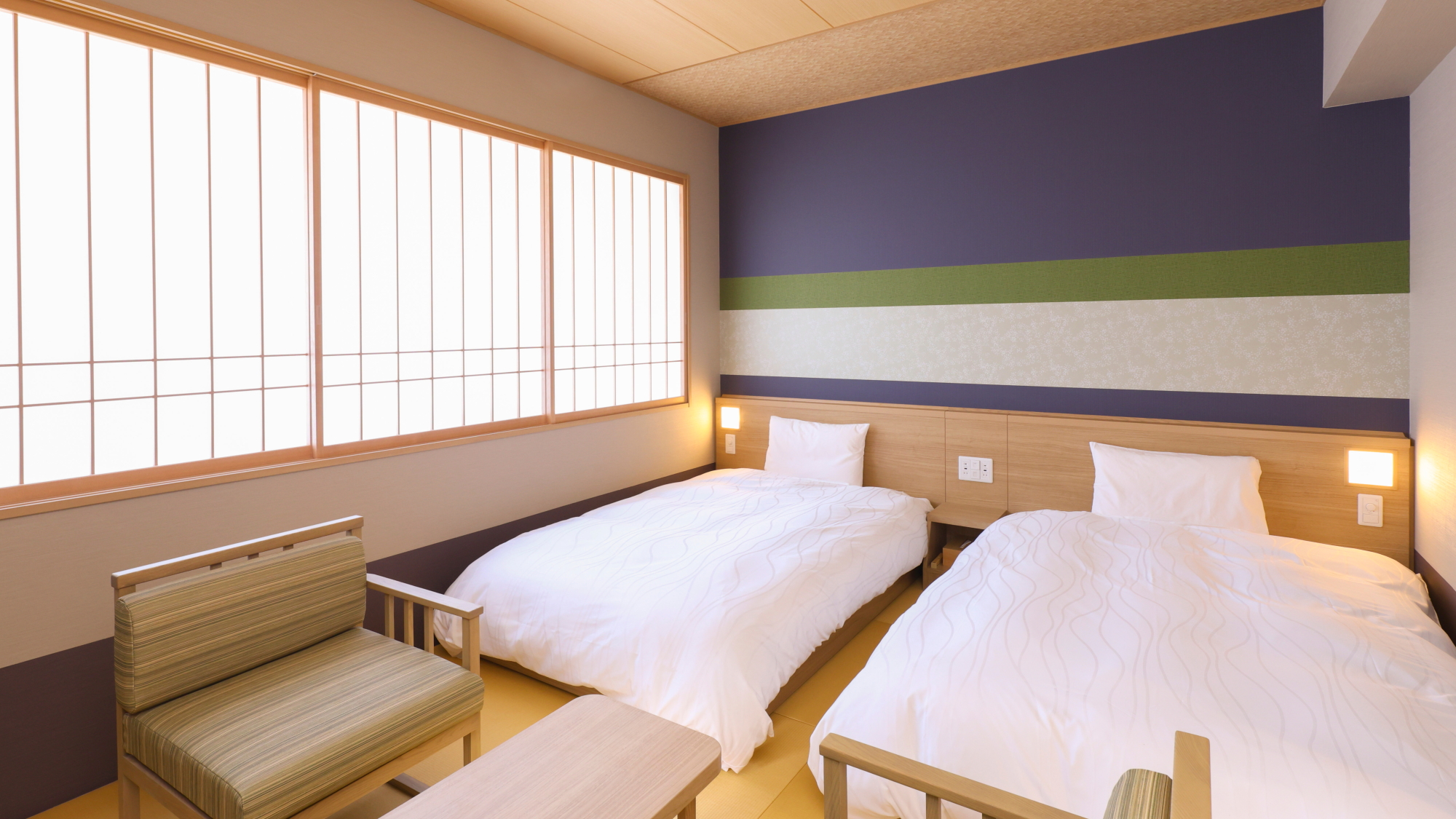 デラックスツインルーム（ベッドサイズ：1200&times;1950）24.55～30.5㎡