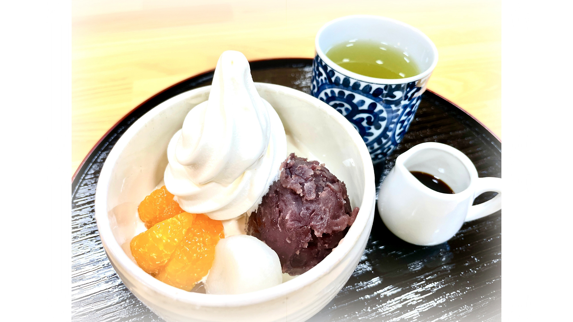 ・【夕食一例/クリームあんみつ】食後のデザートに！クリーム乗せで贅沢な気分に
