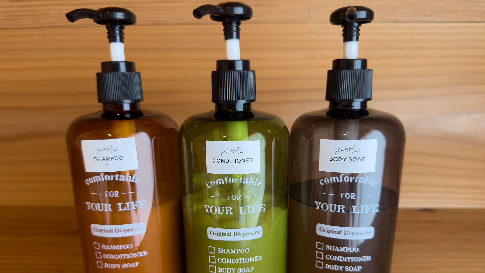 ・【バスアメニティ】お風呂にはシャンプー・リンス・コンディショナーをご用意