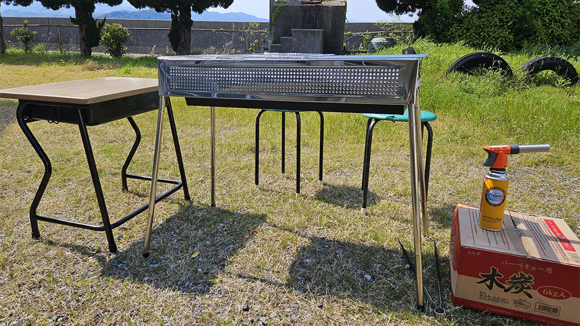 ・【バーベキュー】バーベキューセットの貸し出し可能。(有料)お気軽にお問い合わせください