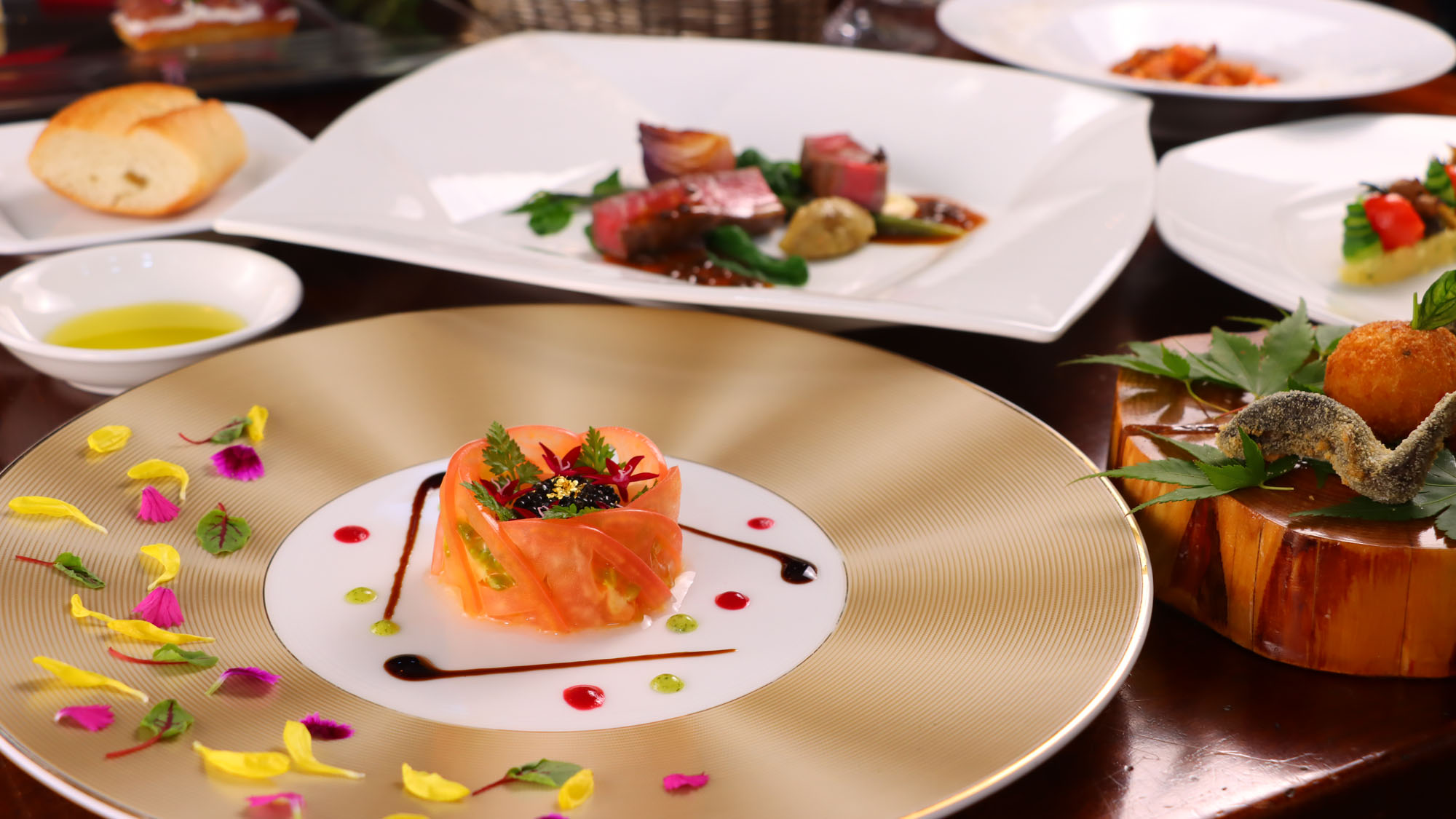 【夕食】イタリア料理を基本とした本格フルコースディナー