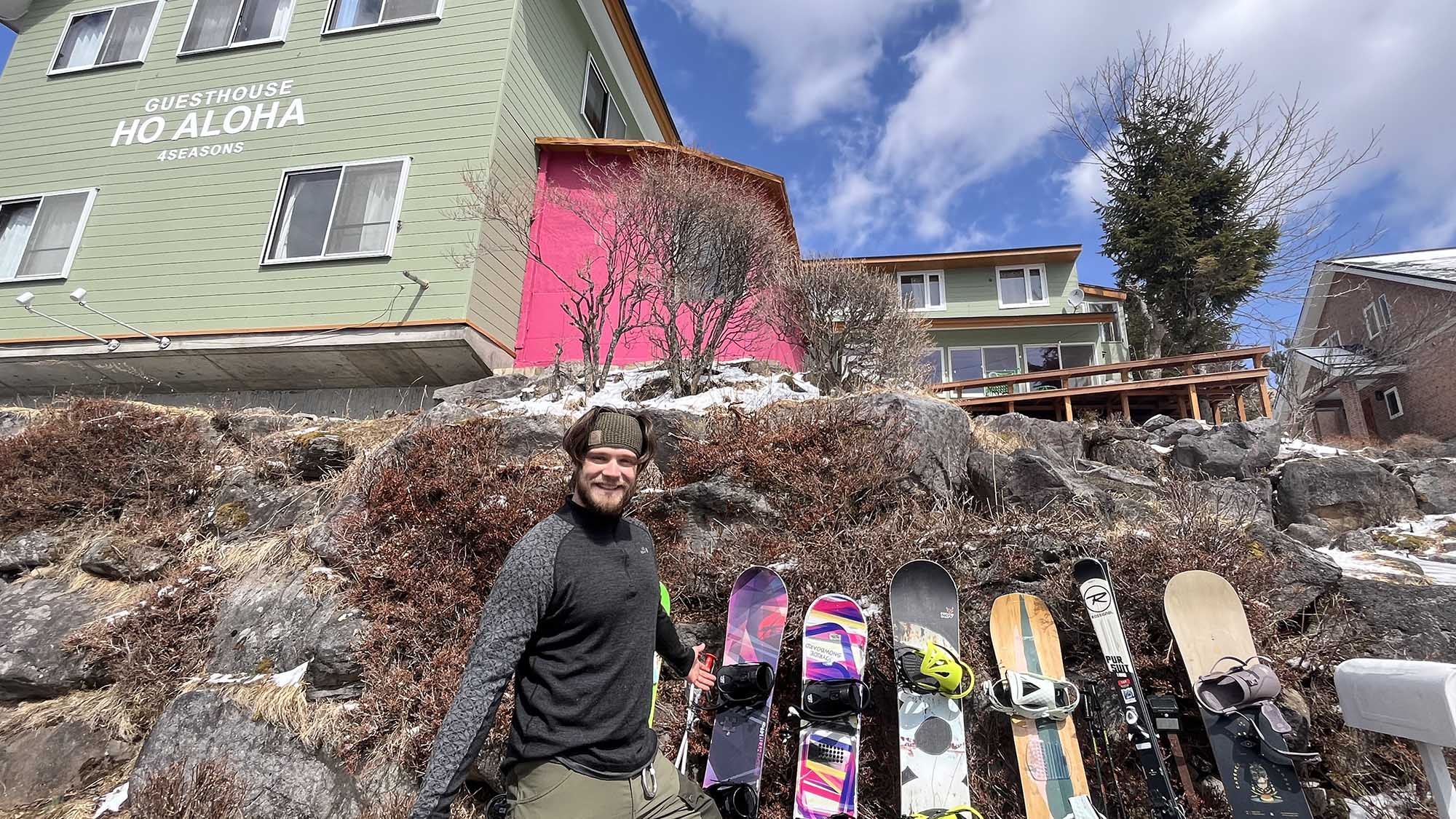 ・【冬イメージ】ボードはここで乾かせます。思う存分滑ってきてください