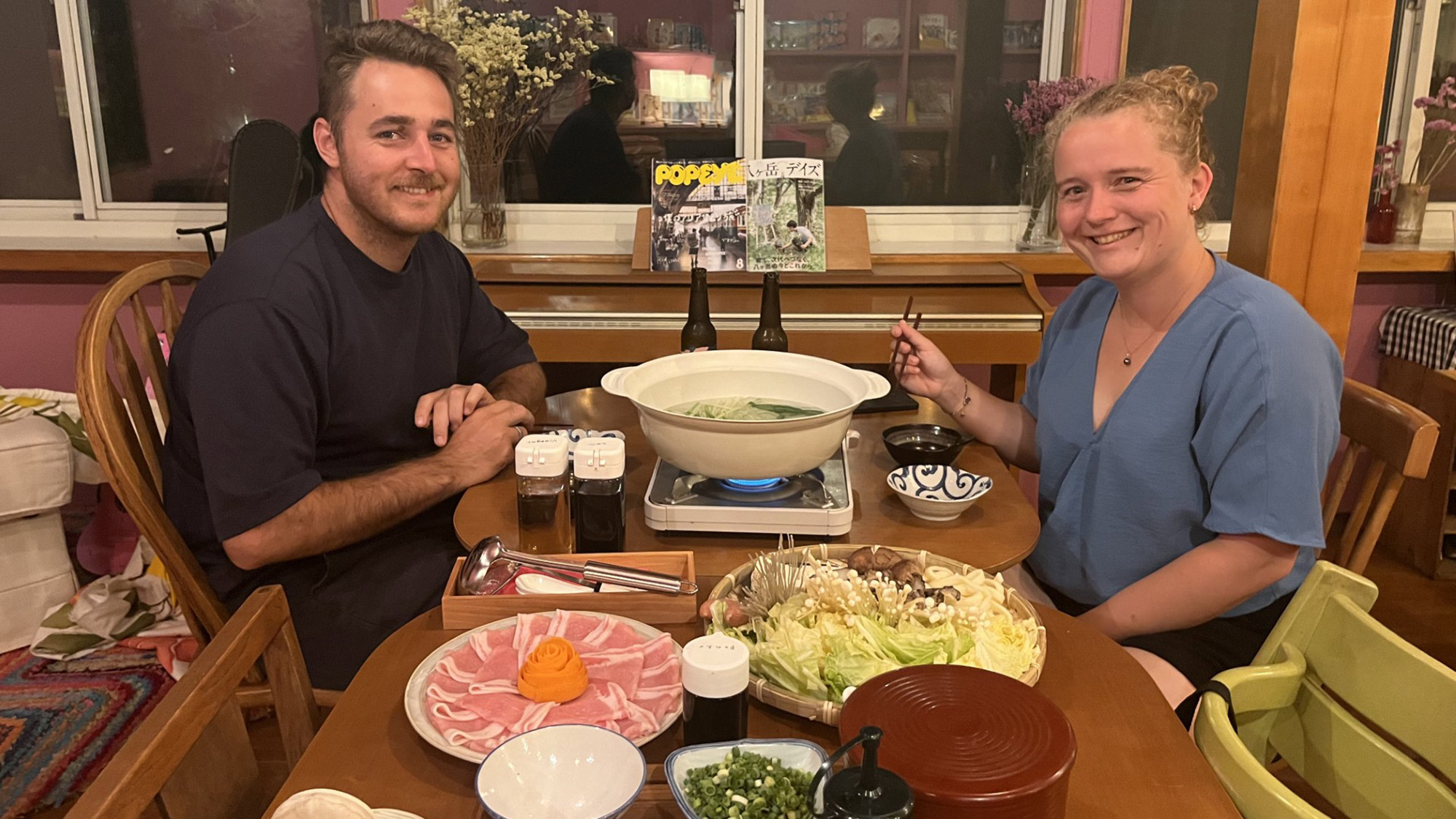 ・【夕食一例】信州の恵み、しゃぶしゃぶで堪能。笑顔あふれる至福の時