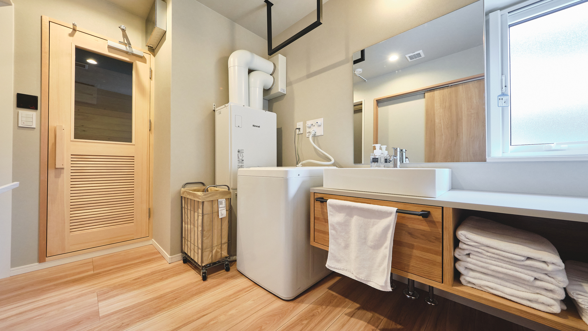 洗面スペースも整理されていて安心