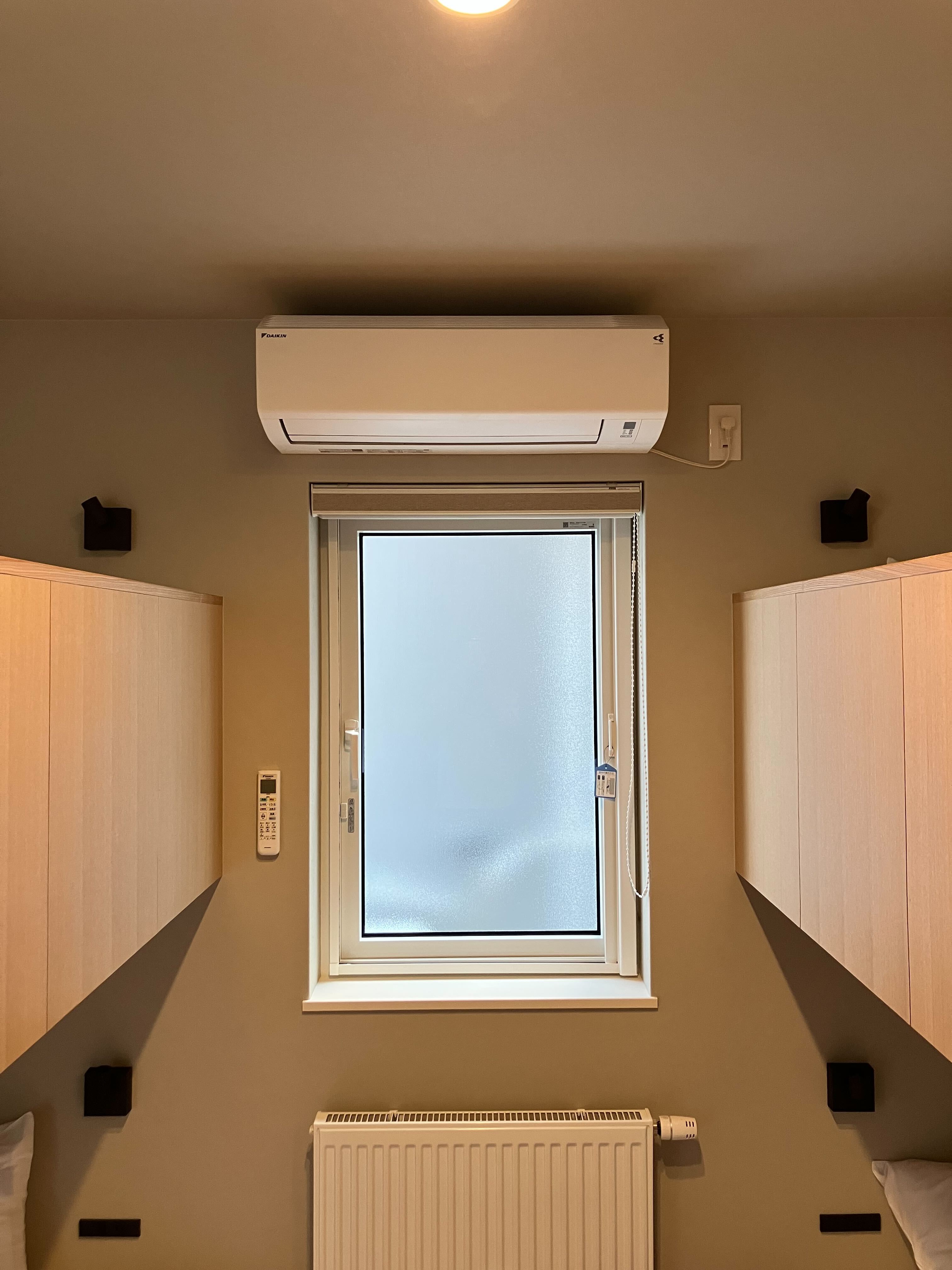 エアコン完備で夏も快適に　