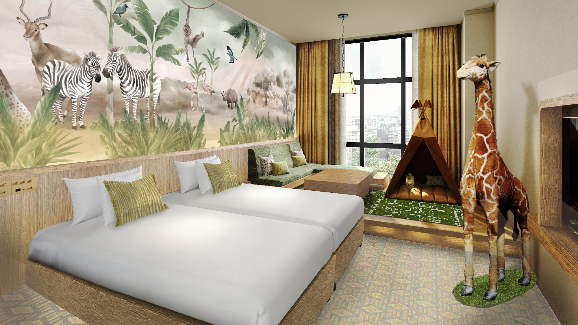 【サファリルーム】スーペリアツイン   (イメージパース)