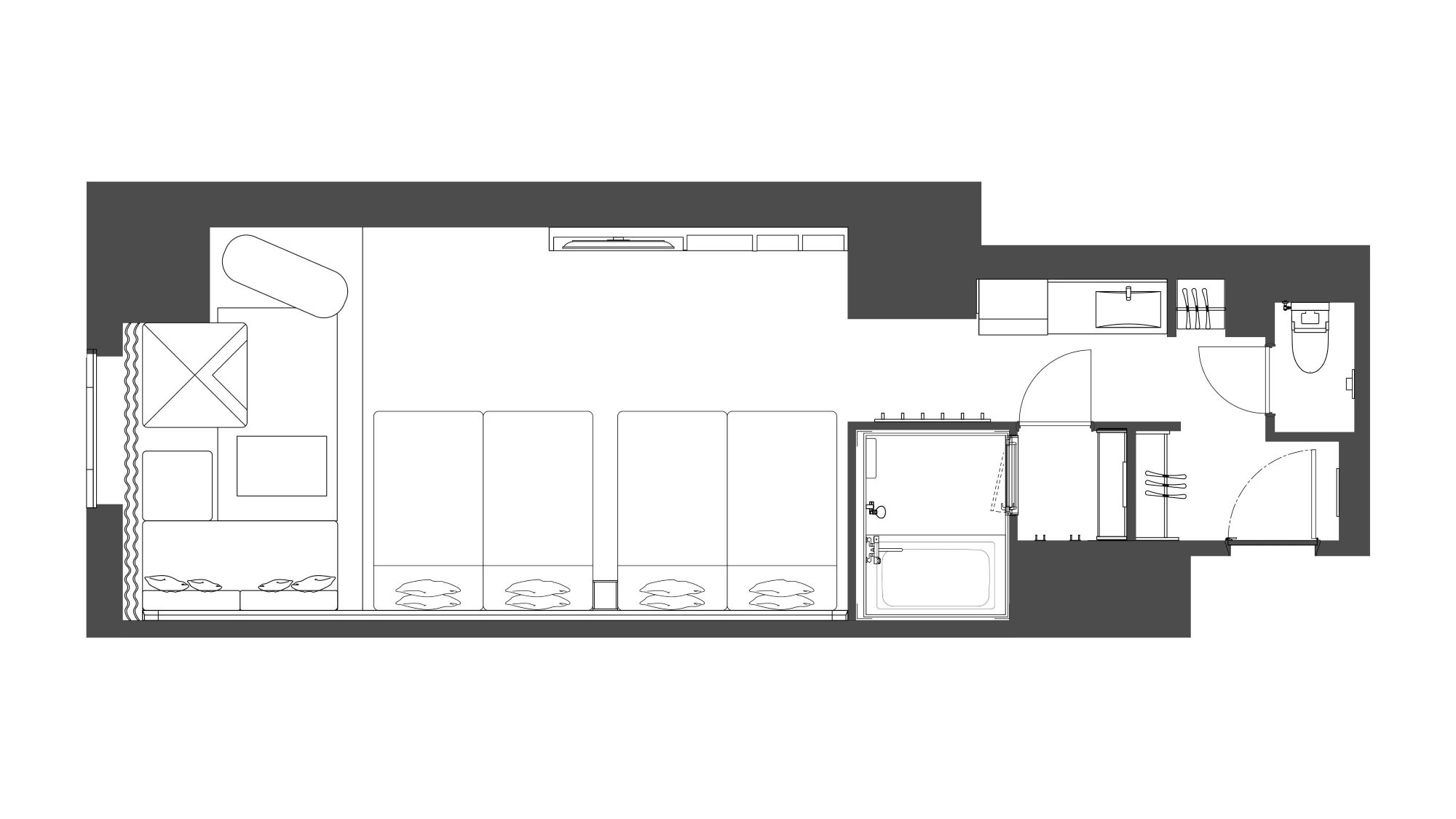 サファリ デラックス フォース　客室平面図 (一例)