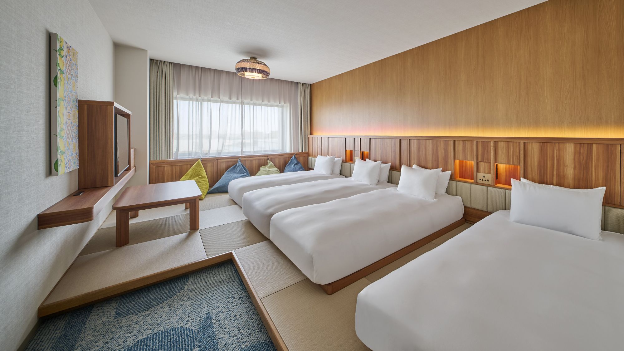 スーペリア トリプル ローベッド ギリシャブルー (エキストラベッドあり) イメージ