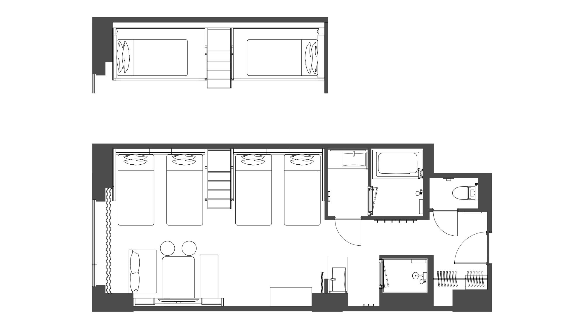 ファミリー デラックス メキシカンサンフラワー　客室平面図 (一例)