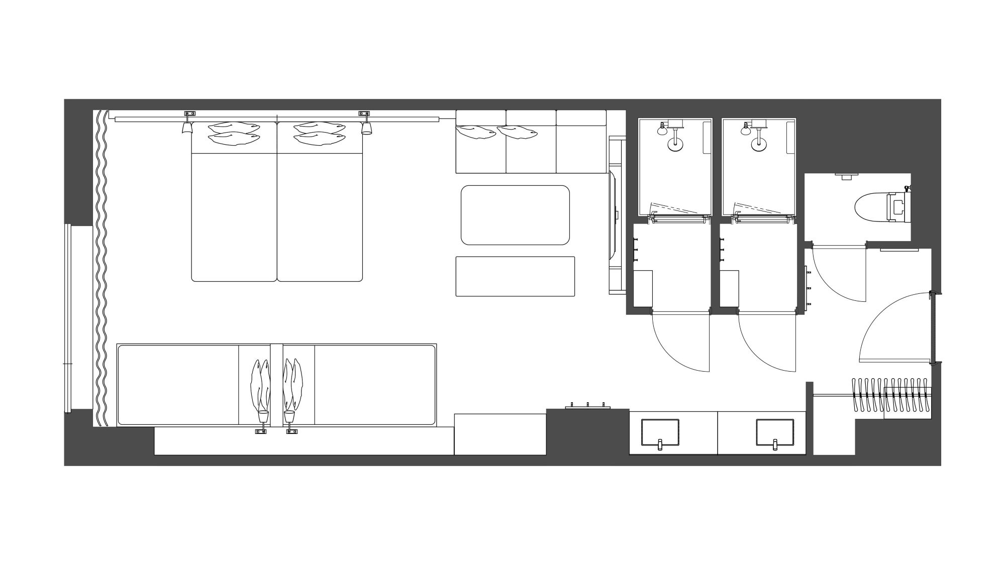 デラックス フォース メキシカンサンフラワー　客室平面図 (一例)