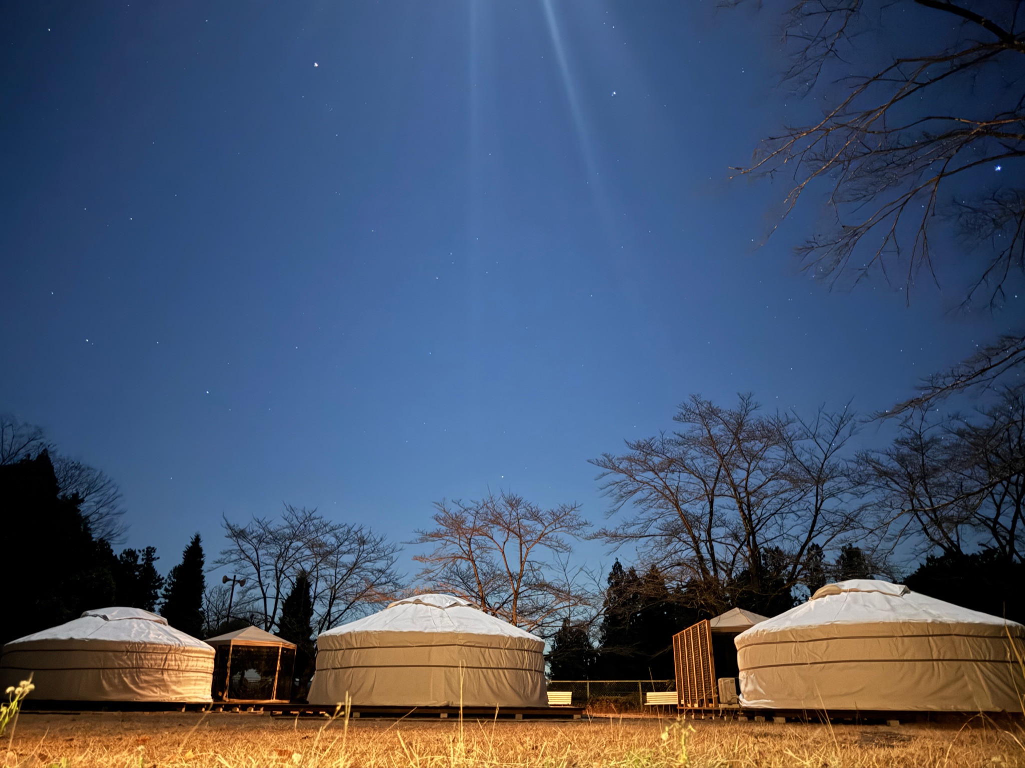 星空に包まれる幻想的なゲルのナイトシーン