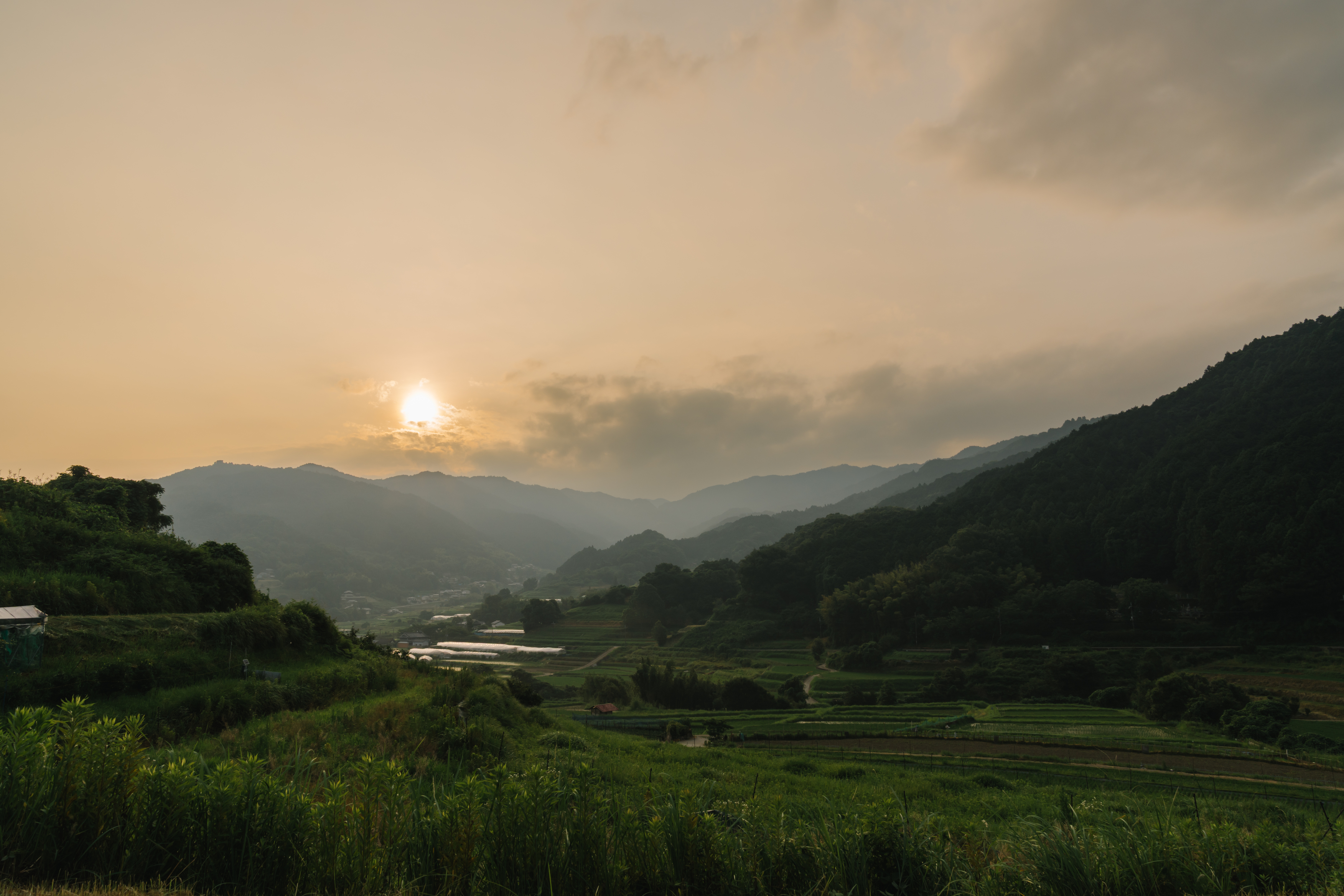 【周辺景色】朝焼けの明日香の山々