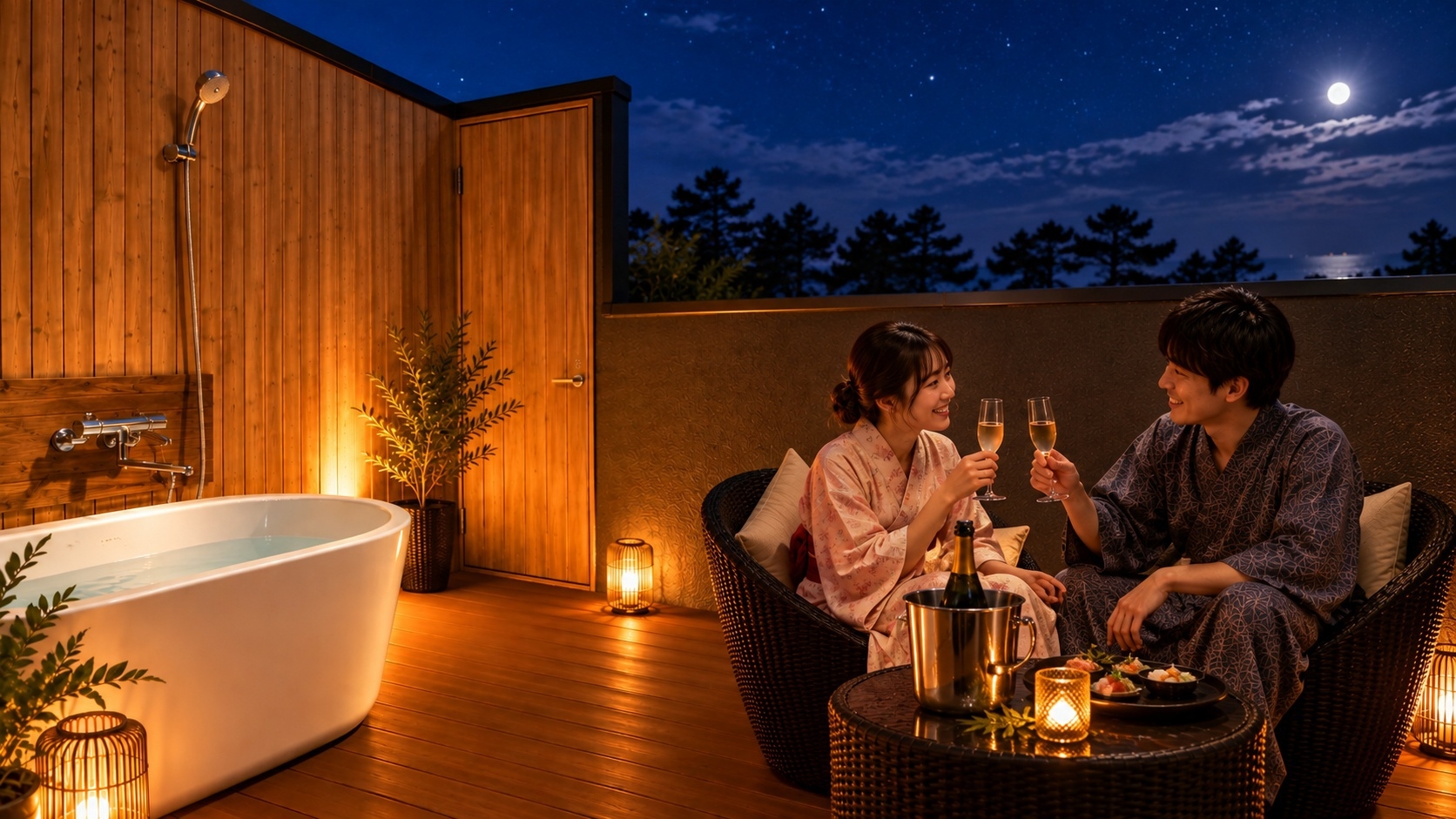 【リーズナブル】花かご御膳を気軽に愉しむ｜オーシャンビューデラックス＆露天風呂付き客室