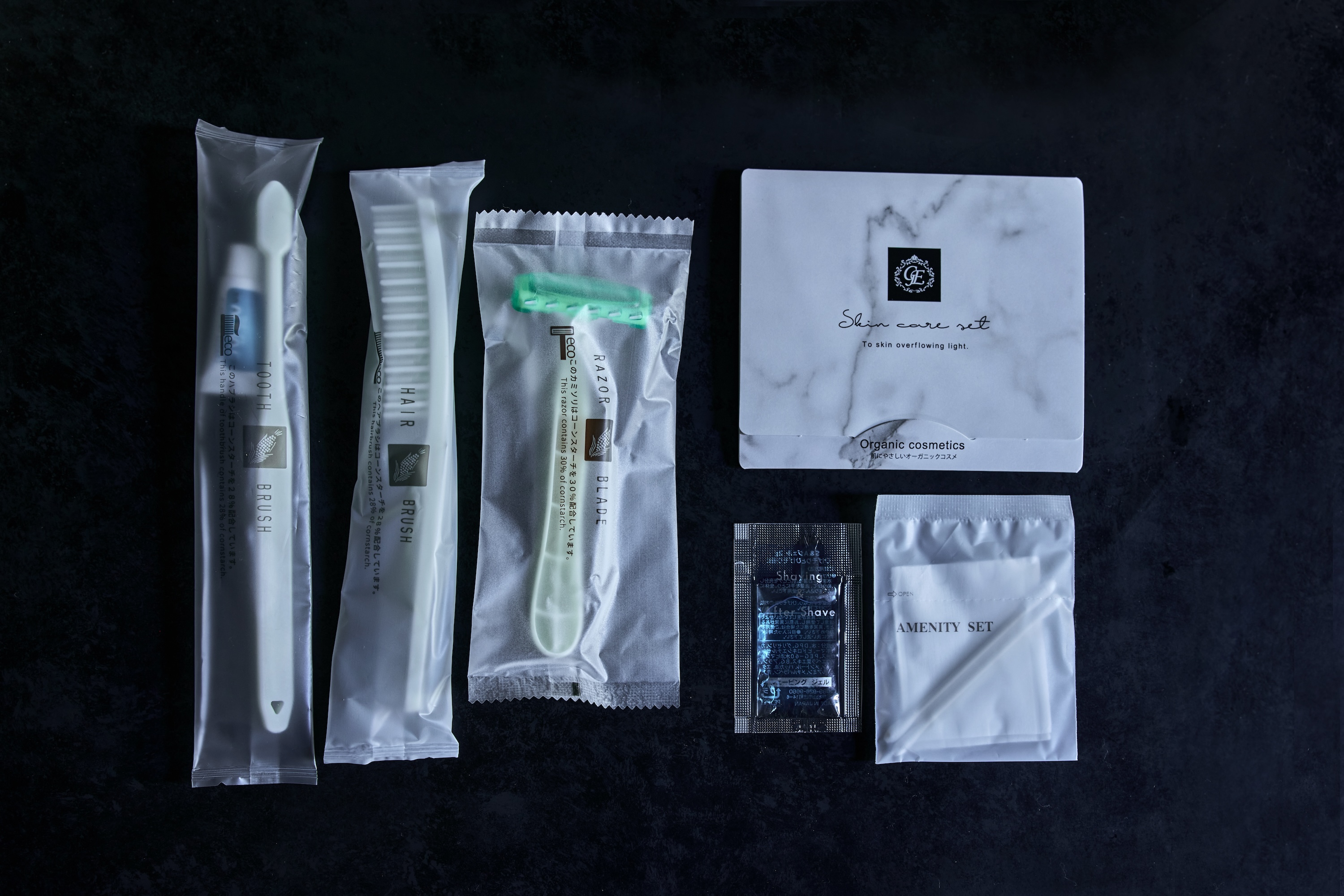 使い捨てのアメニティ