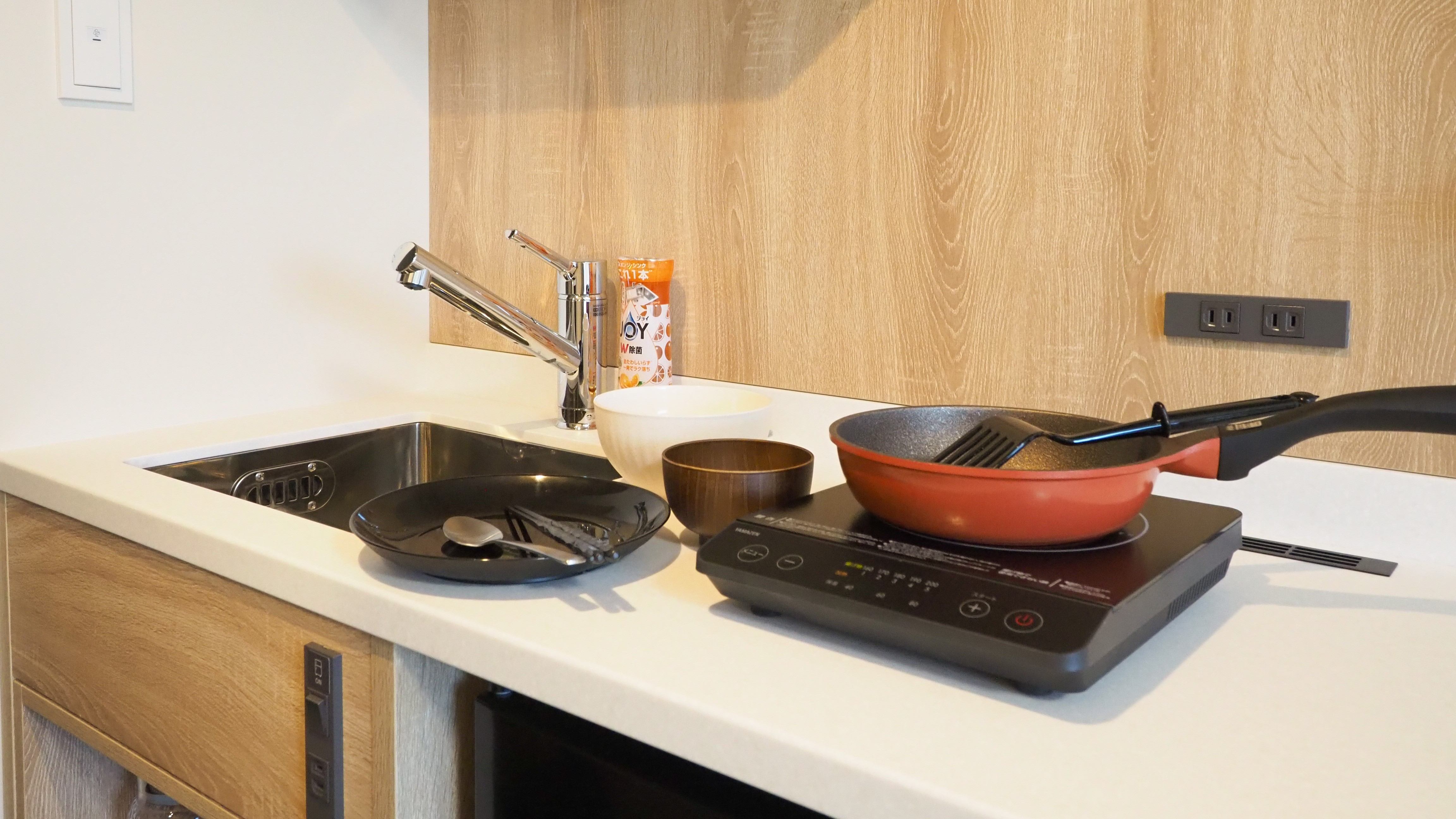 キッチン付きダブル＜調理器具・食器類はフロントにてお貸出し＞