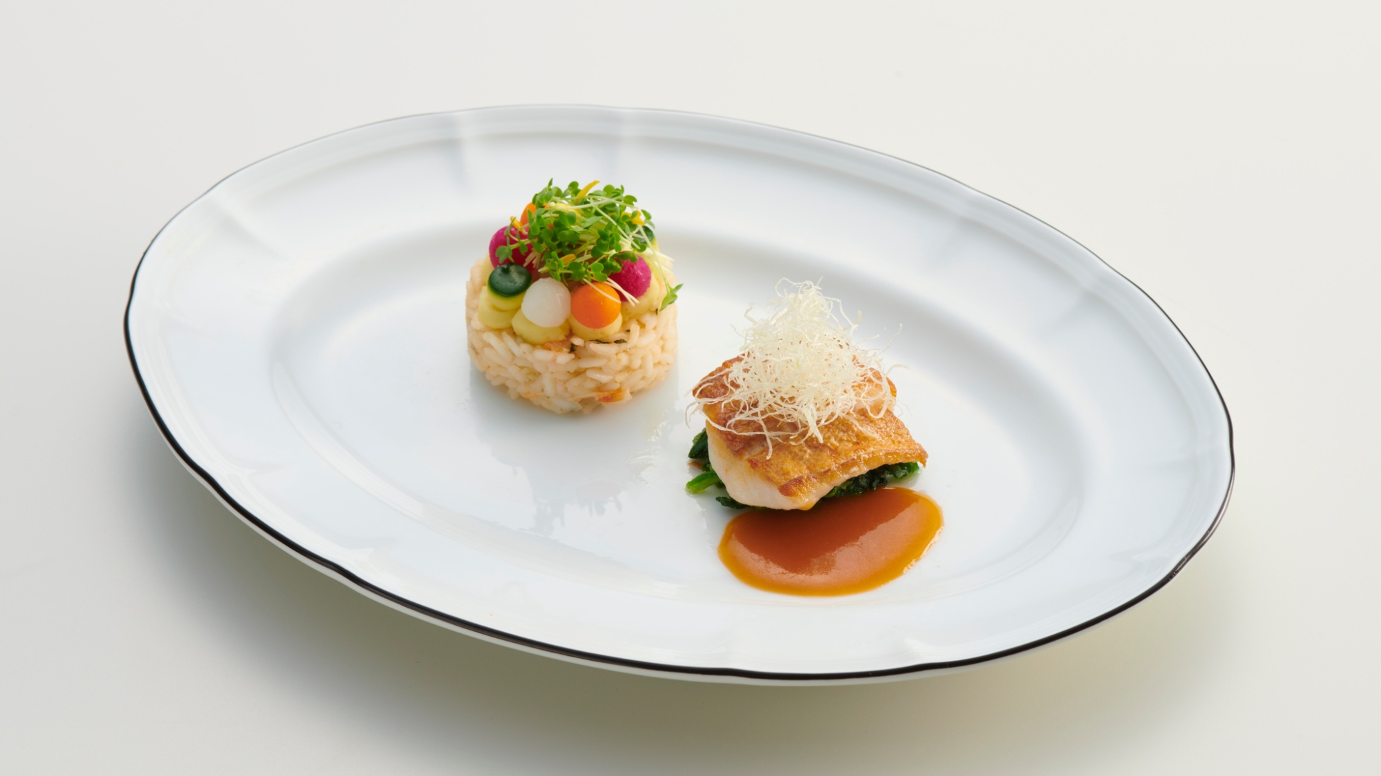 ランチ（長崎産メバルのクリスティアン 桜海老と大葉のリゾット）