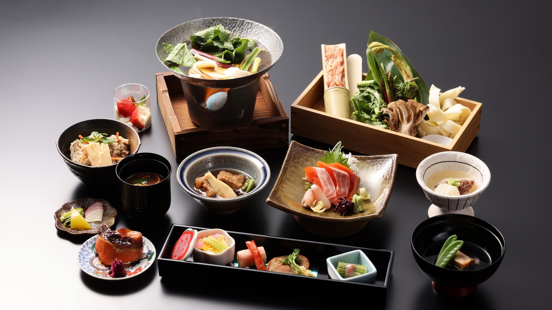 ＜季節の創作和食コース＞ 赤城山の大地を食す、基本プラン (一泊二食)　