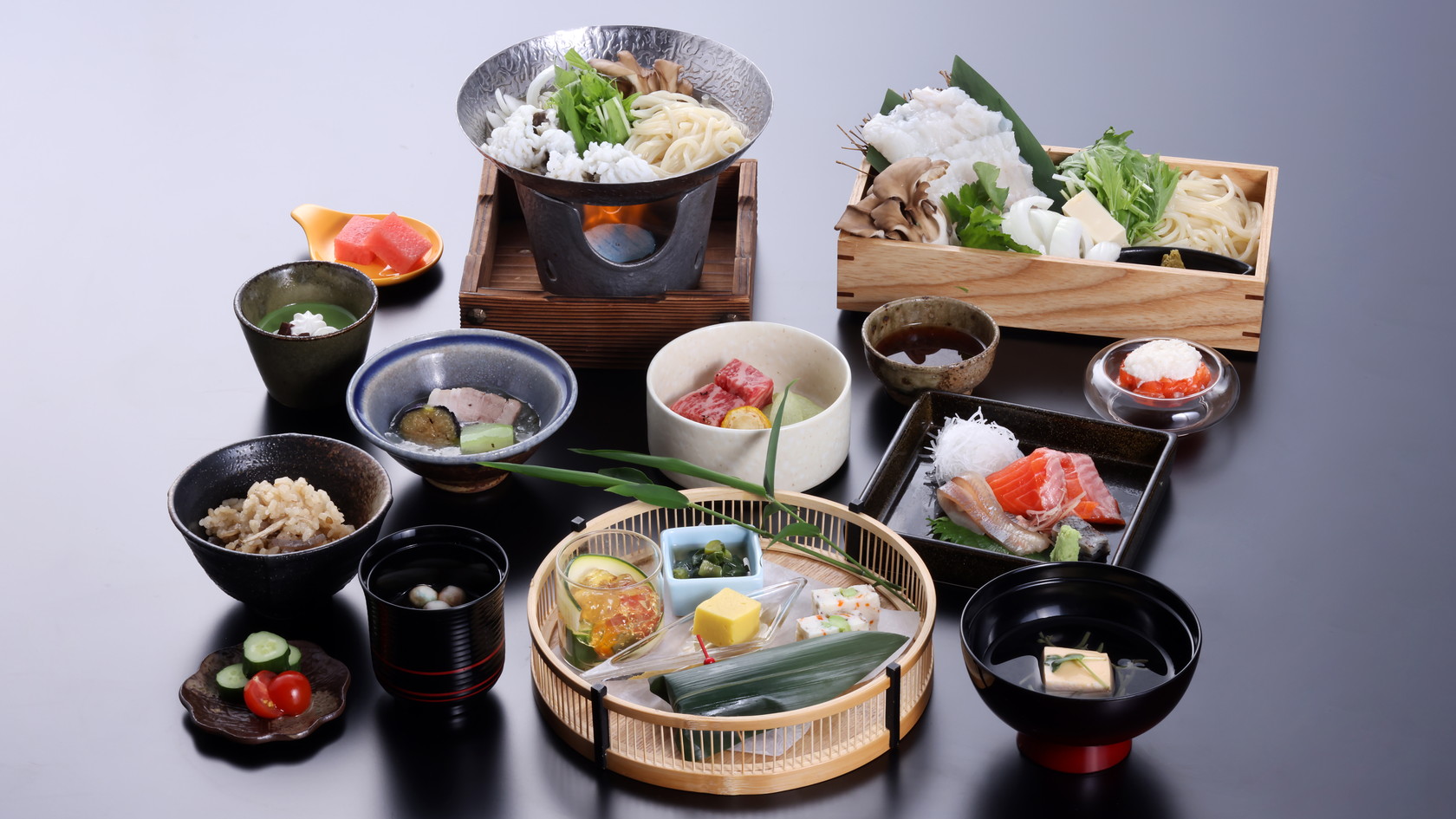 【夏の基本会席料理（一例）】
