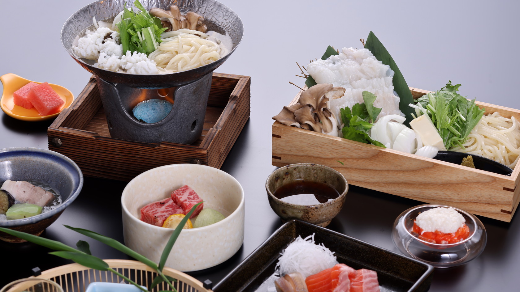 【夏の基本会席料理（一例）】