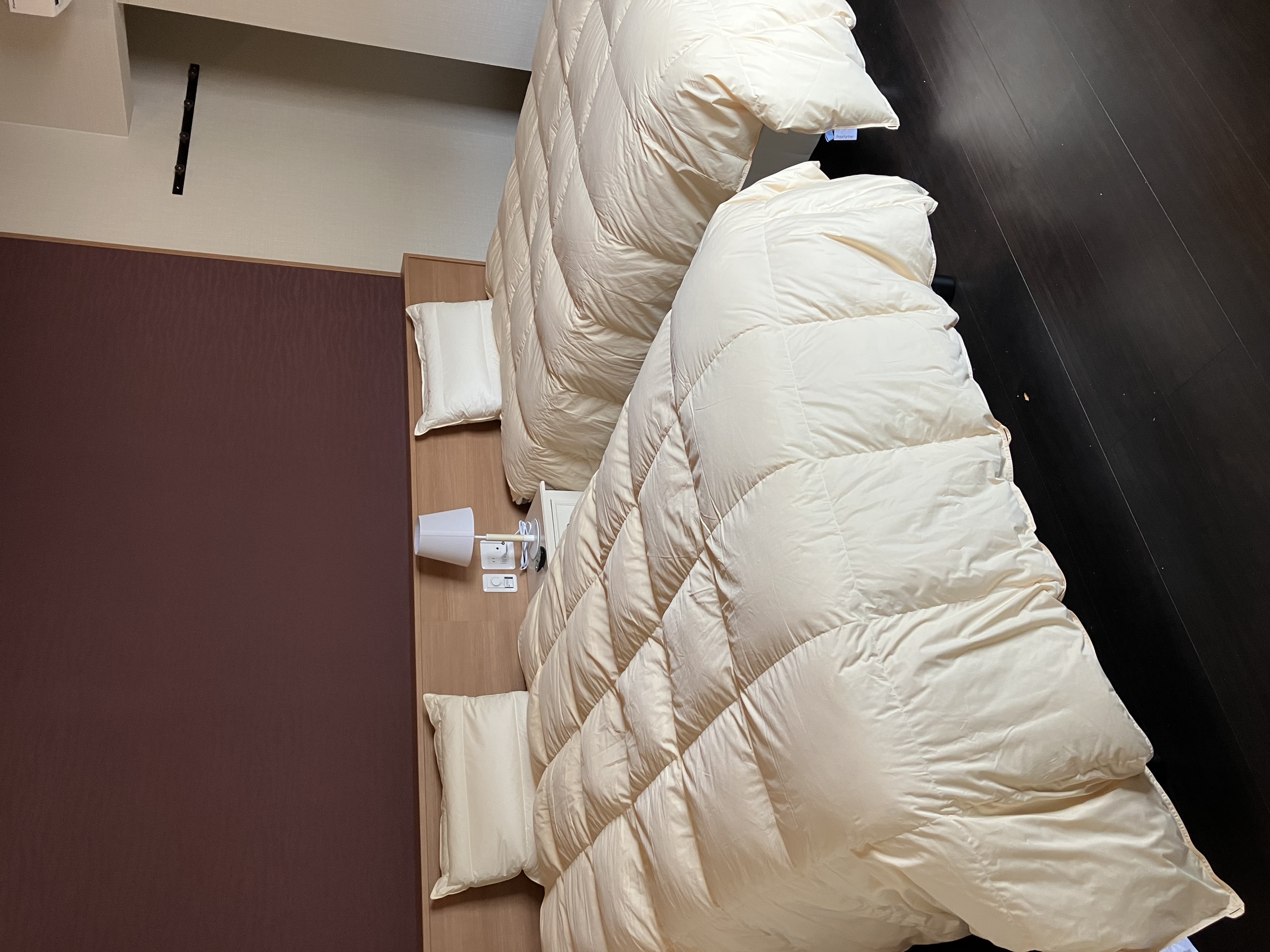 階段で2階の客室になります。窓から日本の枯山水庭園が見下ろせます。
