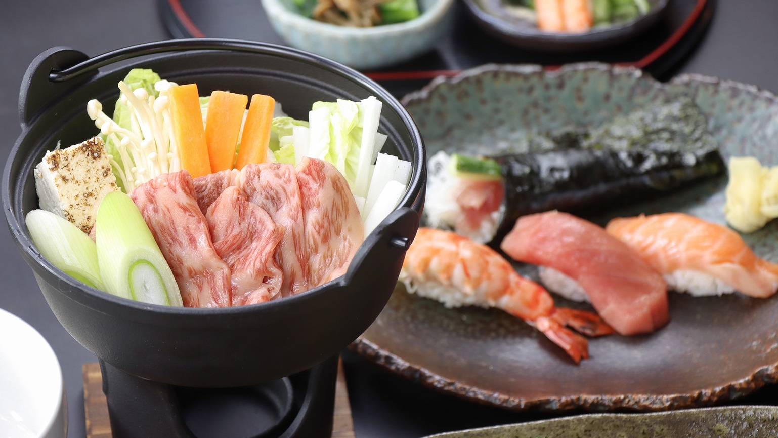 【冬季限定】【2食付】那須野ヶ原牛のすき焼きを堪能〜霜降る季節のとろける贅沢旅〜