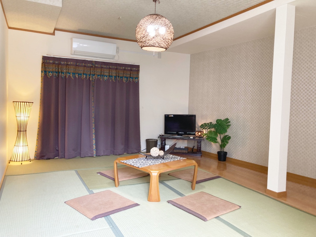 【101】アジアン和室｜6畳和室+2畳板間／禁煙・最大4名