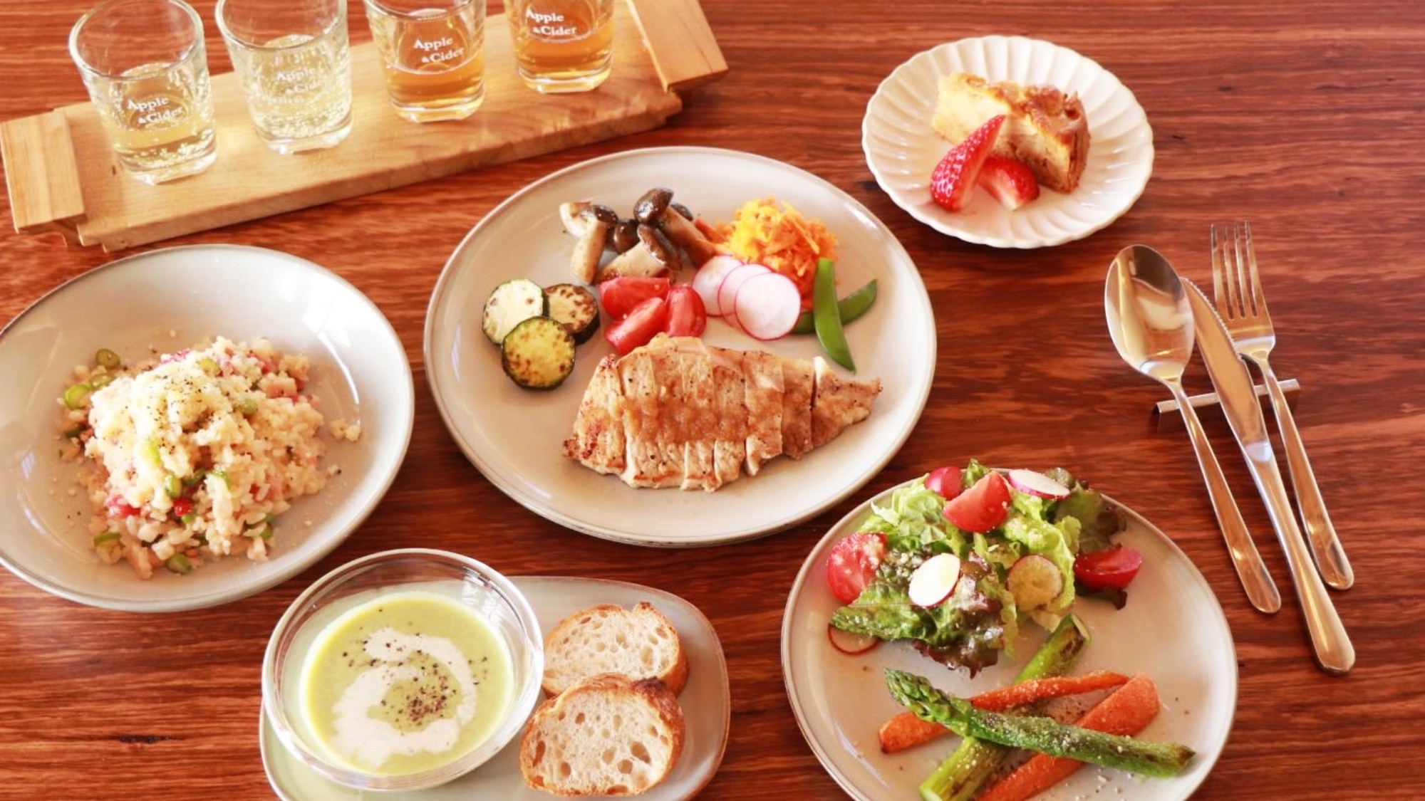 ・【クリスマス】イタリアンをベースにした洋食メニュー。シードルとのマリアージュをお楽しみください