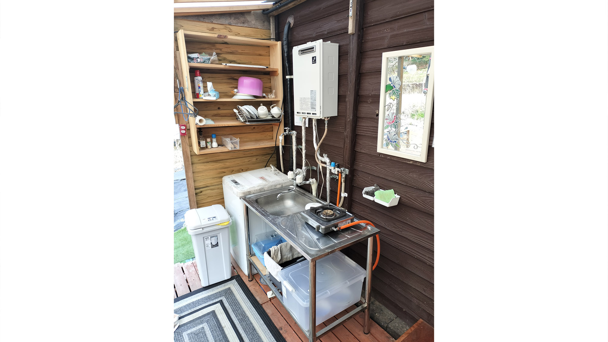 ・【設備】簡易的なキッチン、洗濯機を完備。ご自由にお使いいただけます