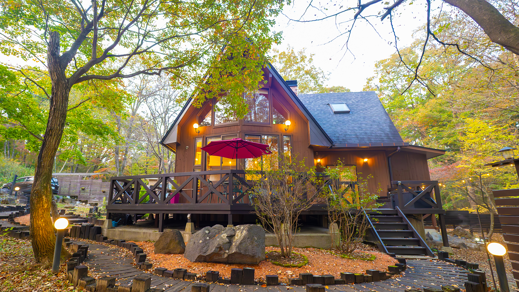 【外観】アウトドアも楽しめる一棟貸しです。