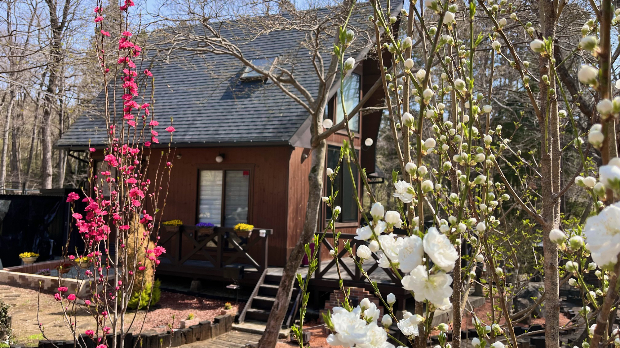 【外観】四季のうつろいを感じられる施設です。