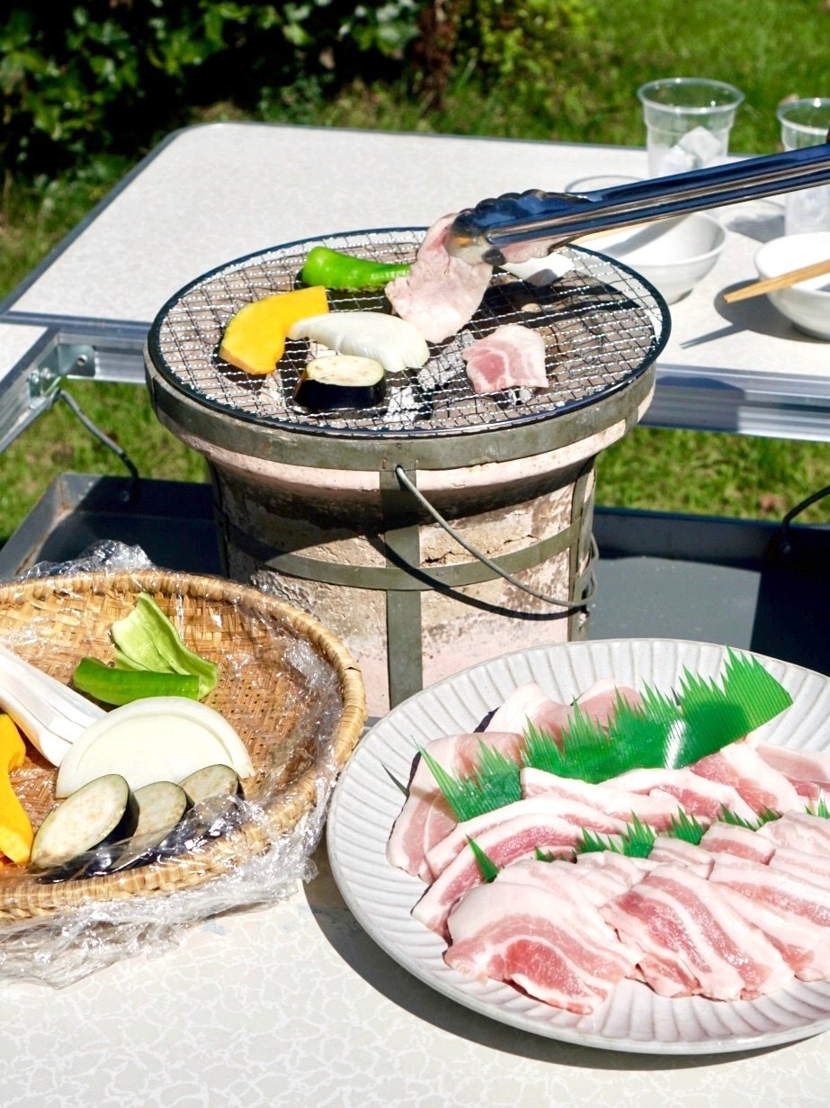 【手ぶらでBBQ】古民家の専用中庭で七輪BBQ！加須市名産の「香り豚」食材付きプラン